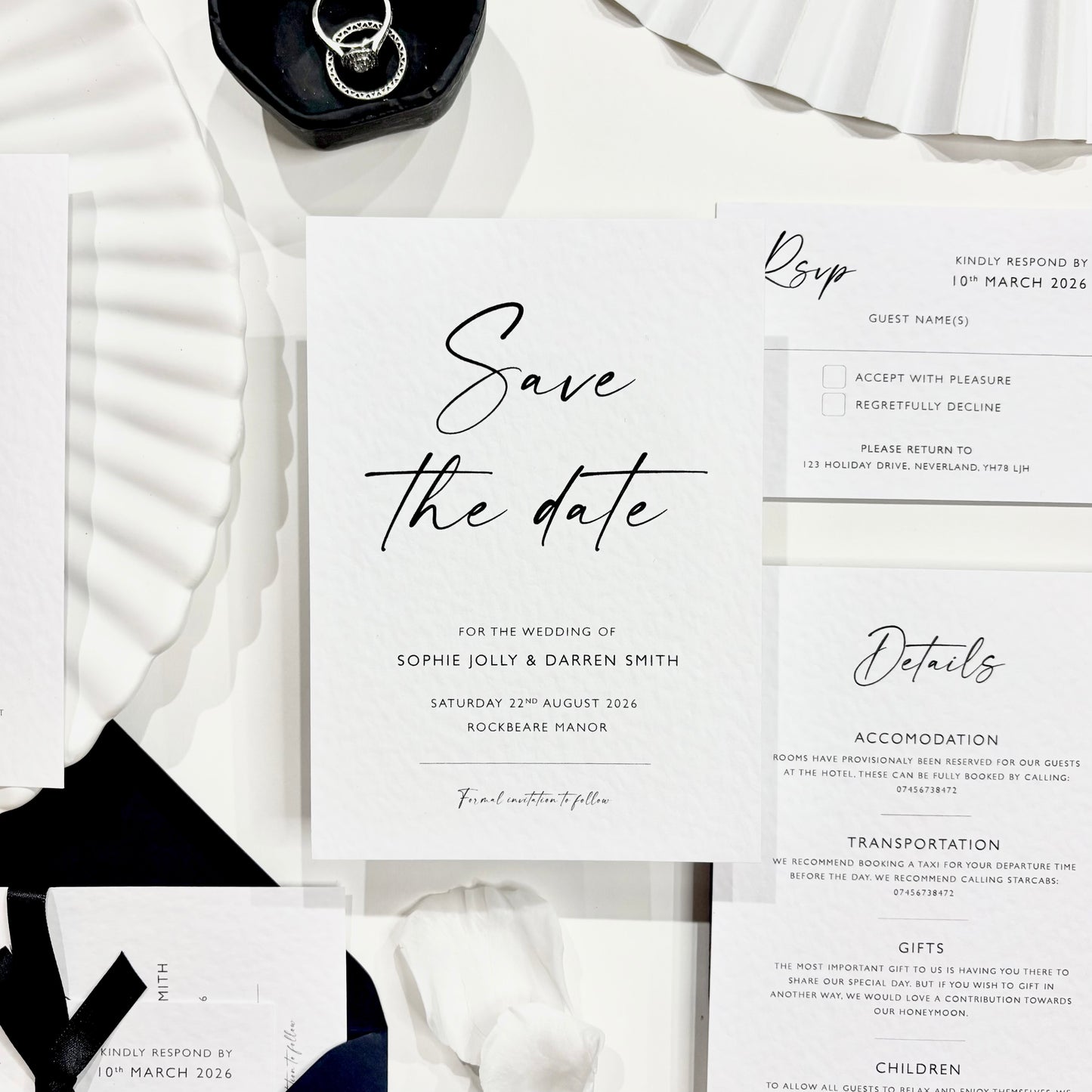 The Isla - Custom Luxury Wedding Save the Date | Elegant Minimalist Design | Personalised Save the Date | Modern Simple Wedding Invitation