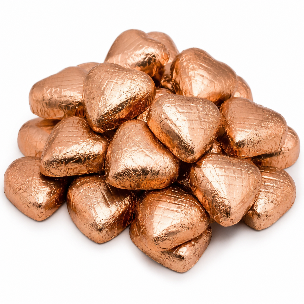 Heart Foil Chocolates For Wedding Favours Foil Wrapped Chocolate Hearts Gold Foil Heart Chocolates For Weddings Chocolates For Party Favours