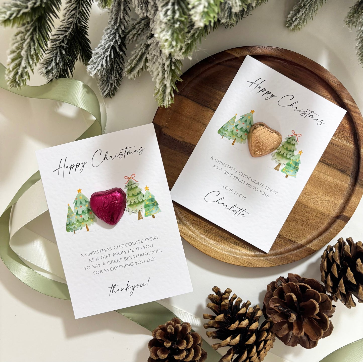 Personalised Christmas Tree Chocolate Gift | Teacher, Nursery & Children Gift