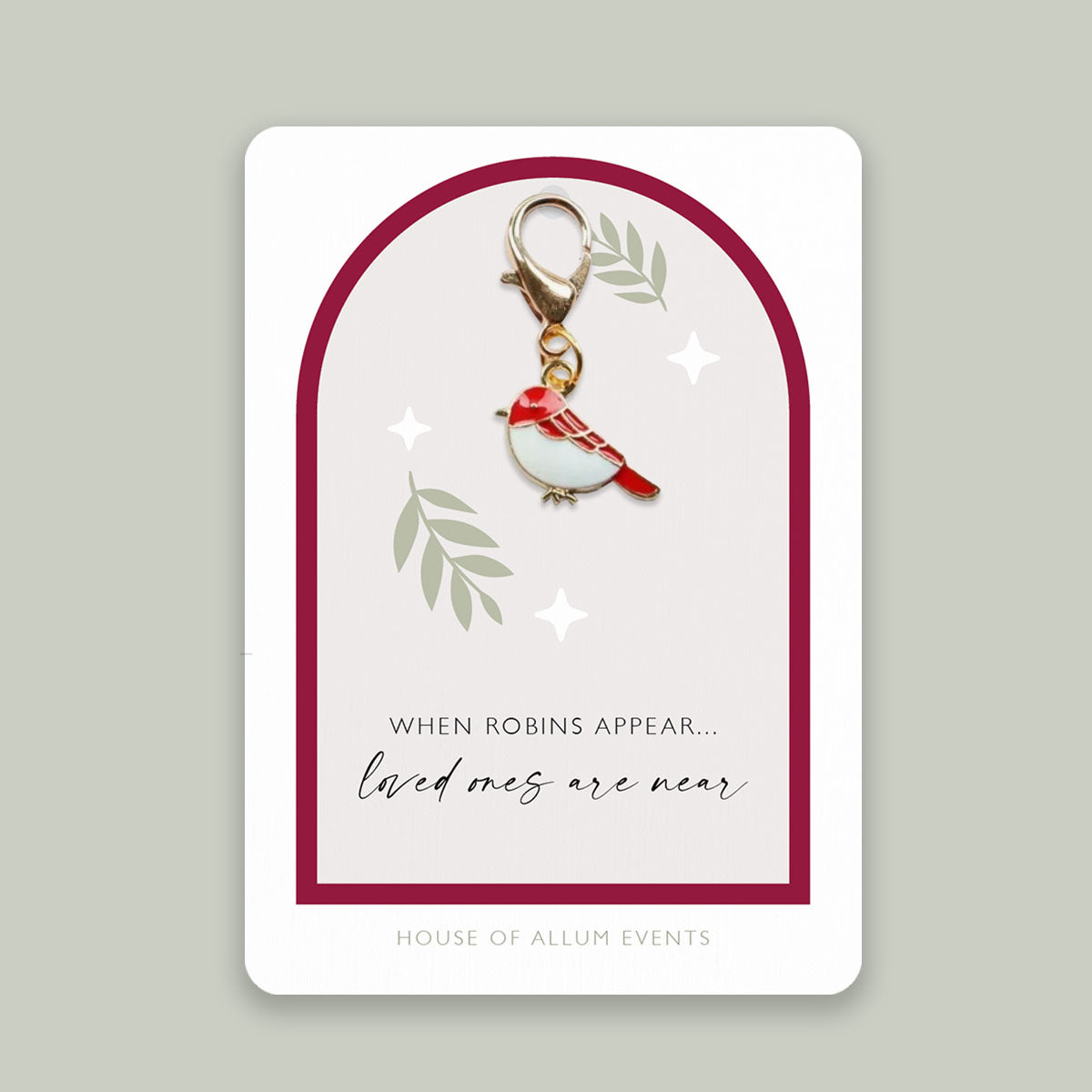 Robin Charm Gift | Memorial Keepsake | “When a Robin Appears, a Loved One is Near” | Sympathy Gift | Memory Keepsake | Keyring Gift