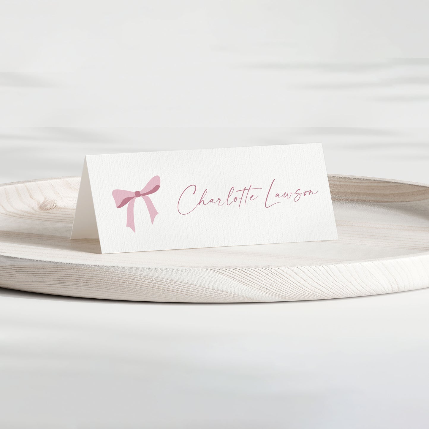 Bow Name Card Place Setting | Custom Place Card Wedding | Table Place Setting Personalised | Name Card Table Menu | Printed | Christmas