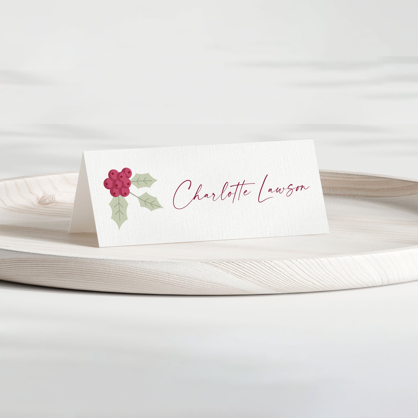 Christmas Name Card Place Setting | Custom Place Card Wedding | Table Place Setting Personalised | Name Card Table Menu | Printed