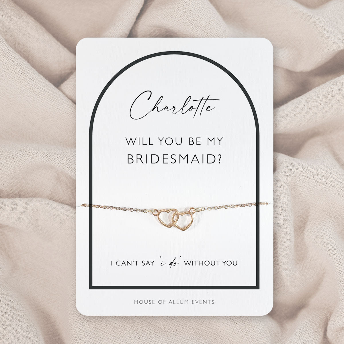 Bridesmaid Proposal Bracelet | Will You Be My Bridesmaid Gift | Personalised Gold Bridesmaid Jewellery | Bridesmaid Proposal Box