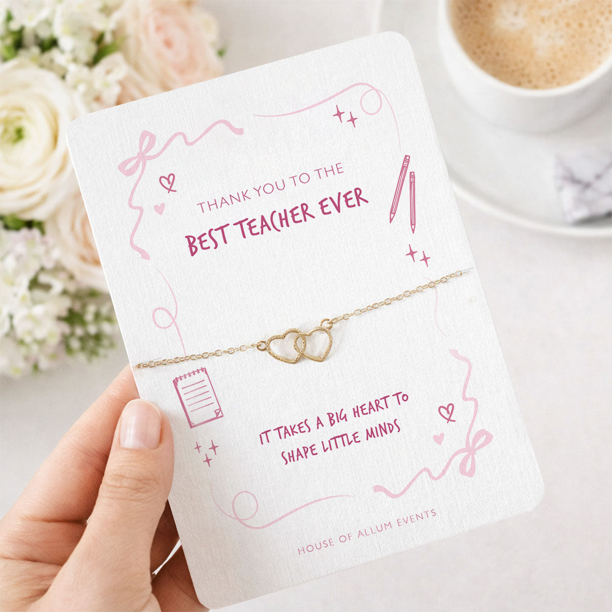 Teacher Thank You Bracelet Gift Best Teacher Thank you Gift Small Teacher Thank You Gift School Leaver Gift Nursery Teacher Gift Idea
