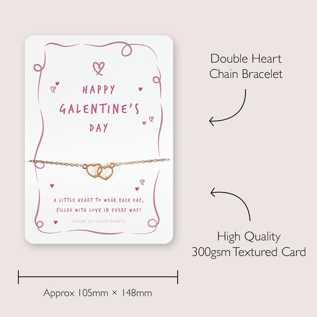 Galentine's Day Bracelet, Galentine Card, Thank You Gift, Valentine's Gift, Valentine, Best Friend, Girls Day