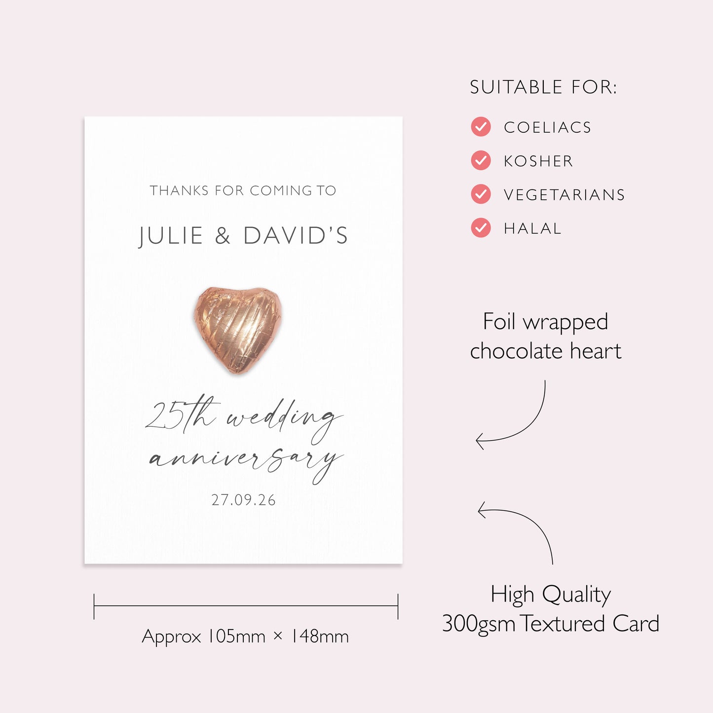 Chocolate Anniversary Party Favour | Wedding Anniversary Gifts | Party Favours | Anniversary Party | Party Bags