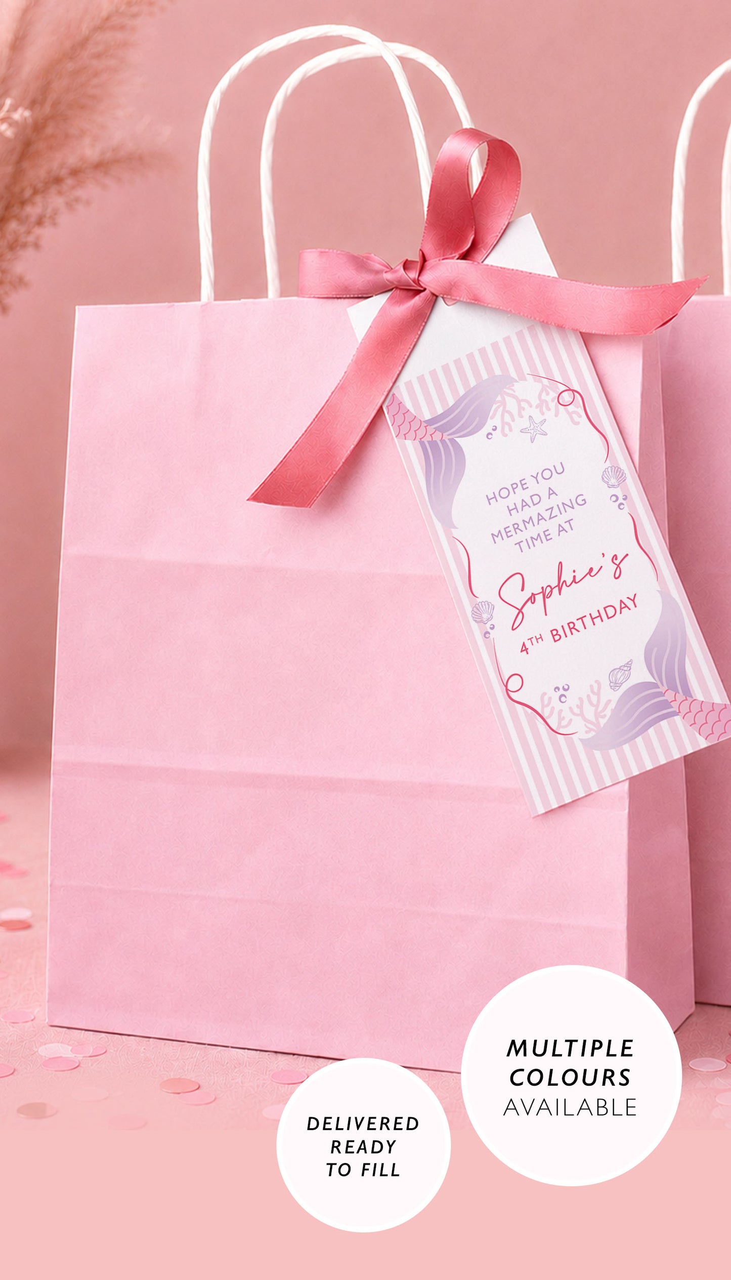 Mermaid Theme Party Bags for Kids Birthday Under the Sea Gift Bag Birthday Party Favour Personalised Party Mermaid Gift Bags Girls Birthday