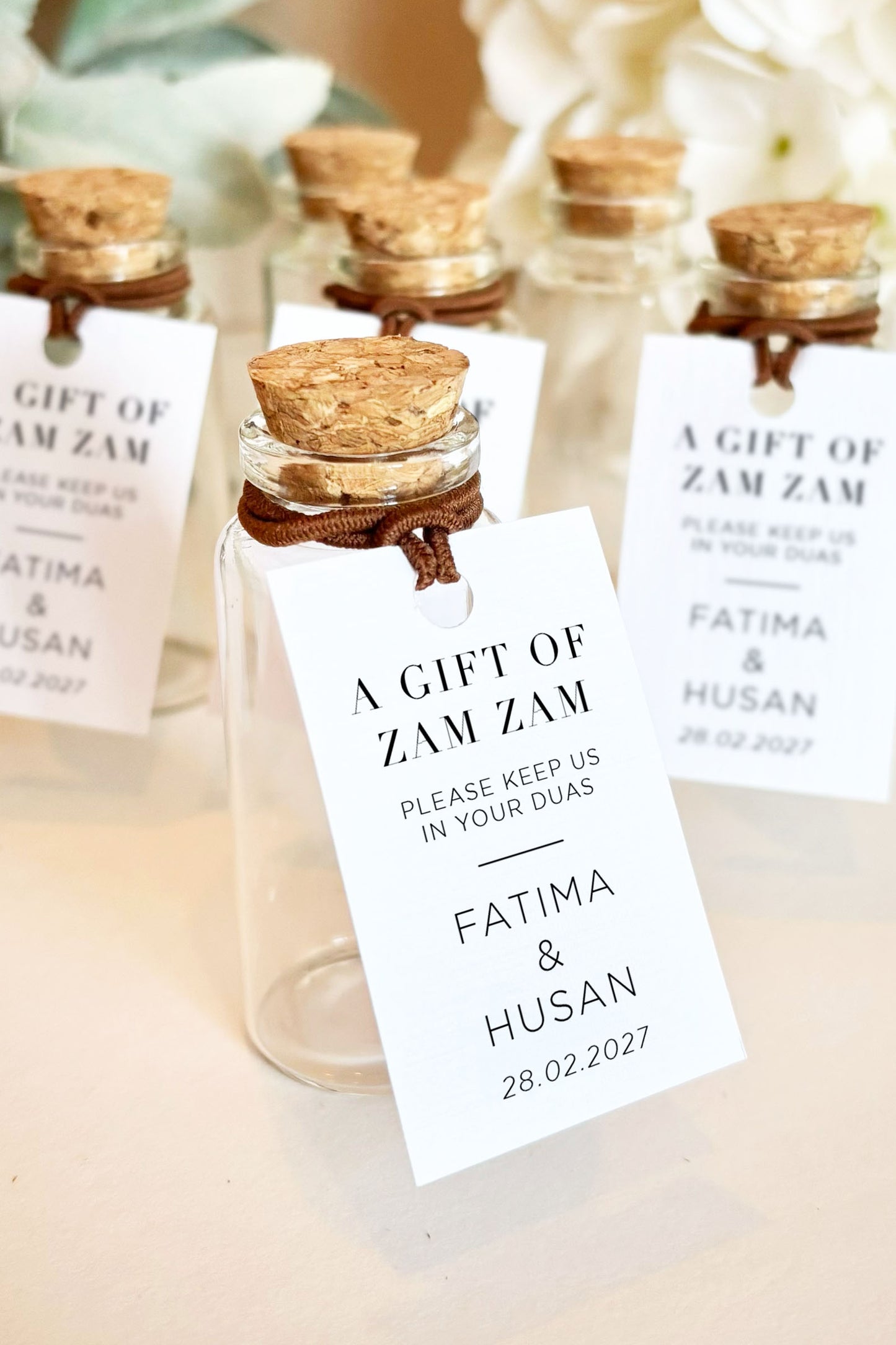 Zam Zam Water Bottle Favour Islamic Wedding Favours Bottle Zam Ready Made Cork Bottle Favour Blessing Holy Favor Duas Bottle Barakah Favour