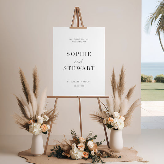 Wedding Welcome Sign | Personalised Welcome to Our Wedding Sign | Custom Wedding Sign for Ceremony & Reception Decor
