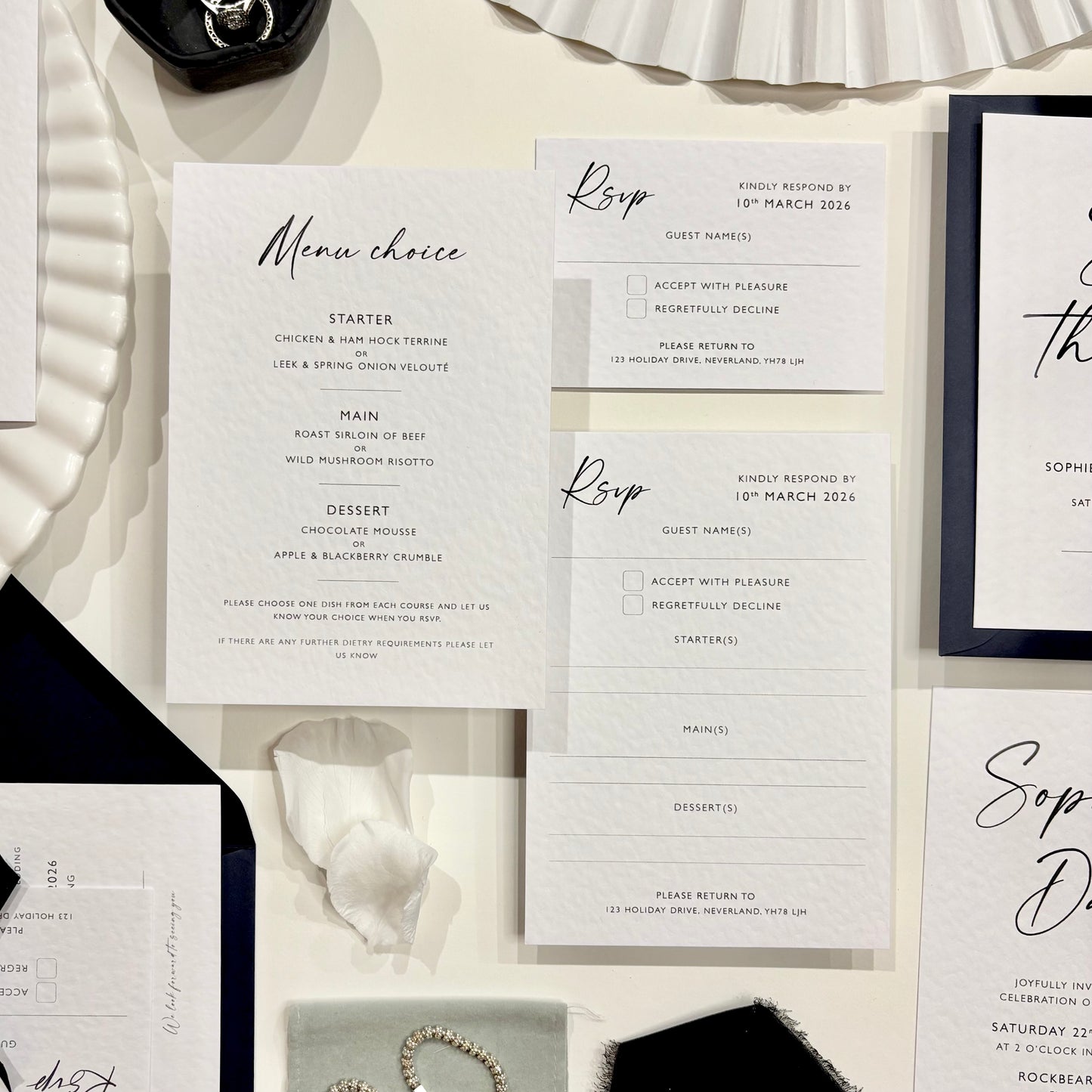 The Isla - RSVP (with menu choices) Card