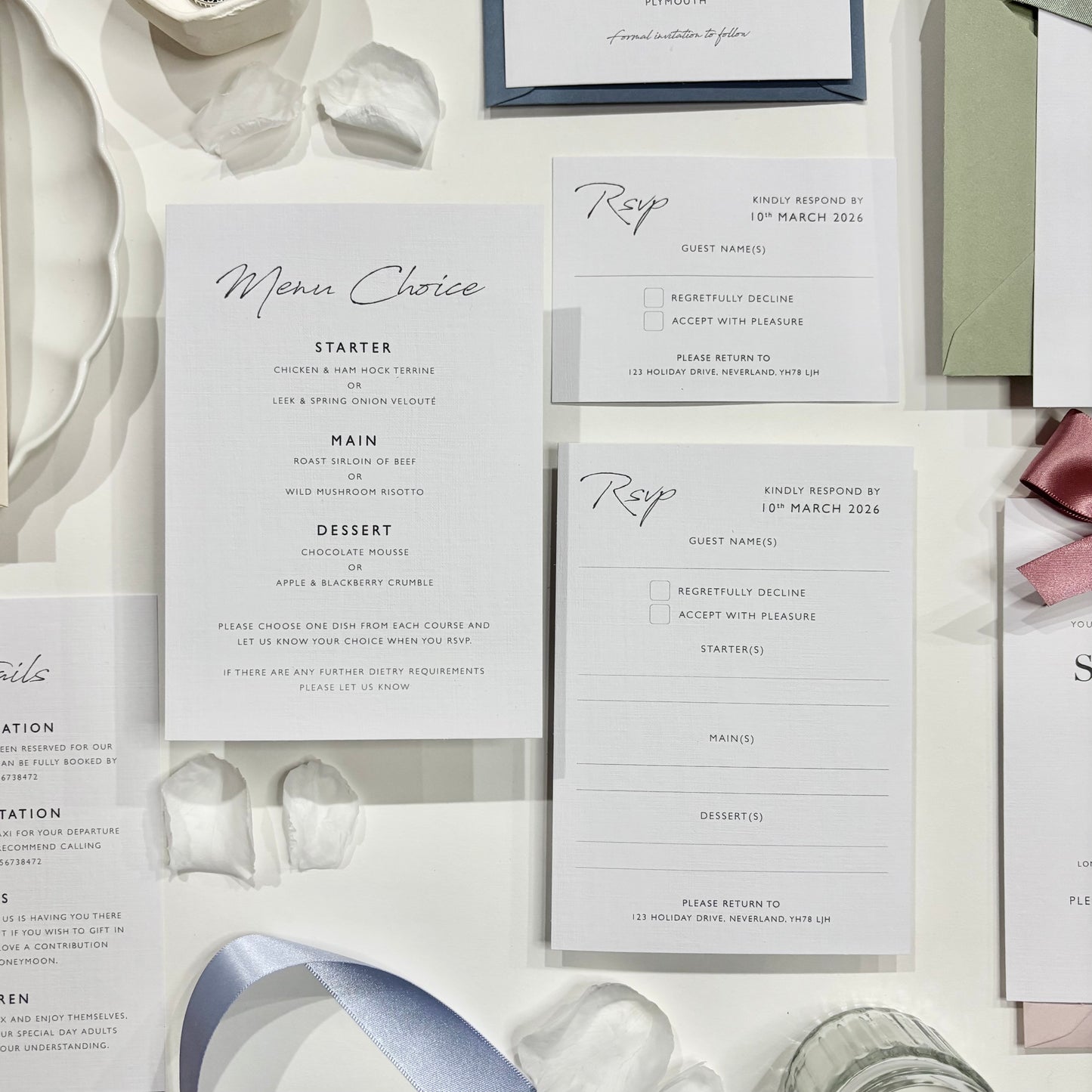 The Betsy - RSVP (with menu choices) Card