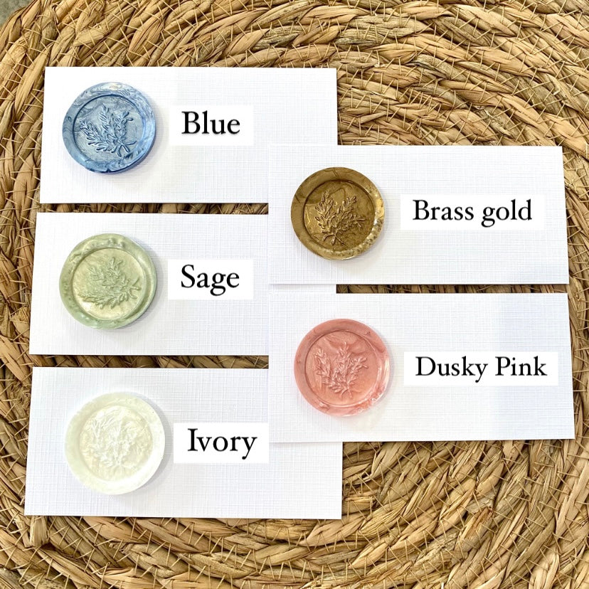The Wren - Individual Wax Seal Minimalist Menu Card & Name