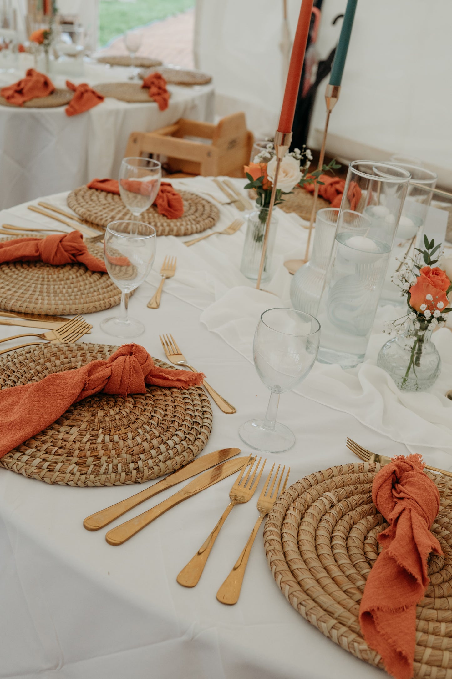 Ivory Chiffon Table Runner