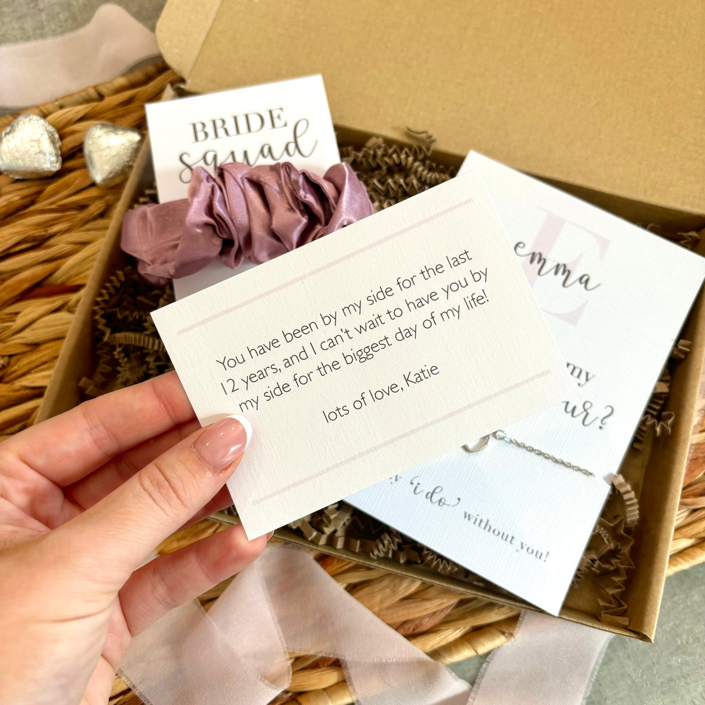 Bridal party proposal gift box - purple