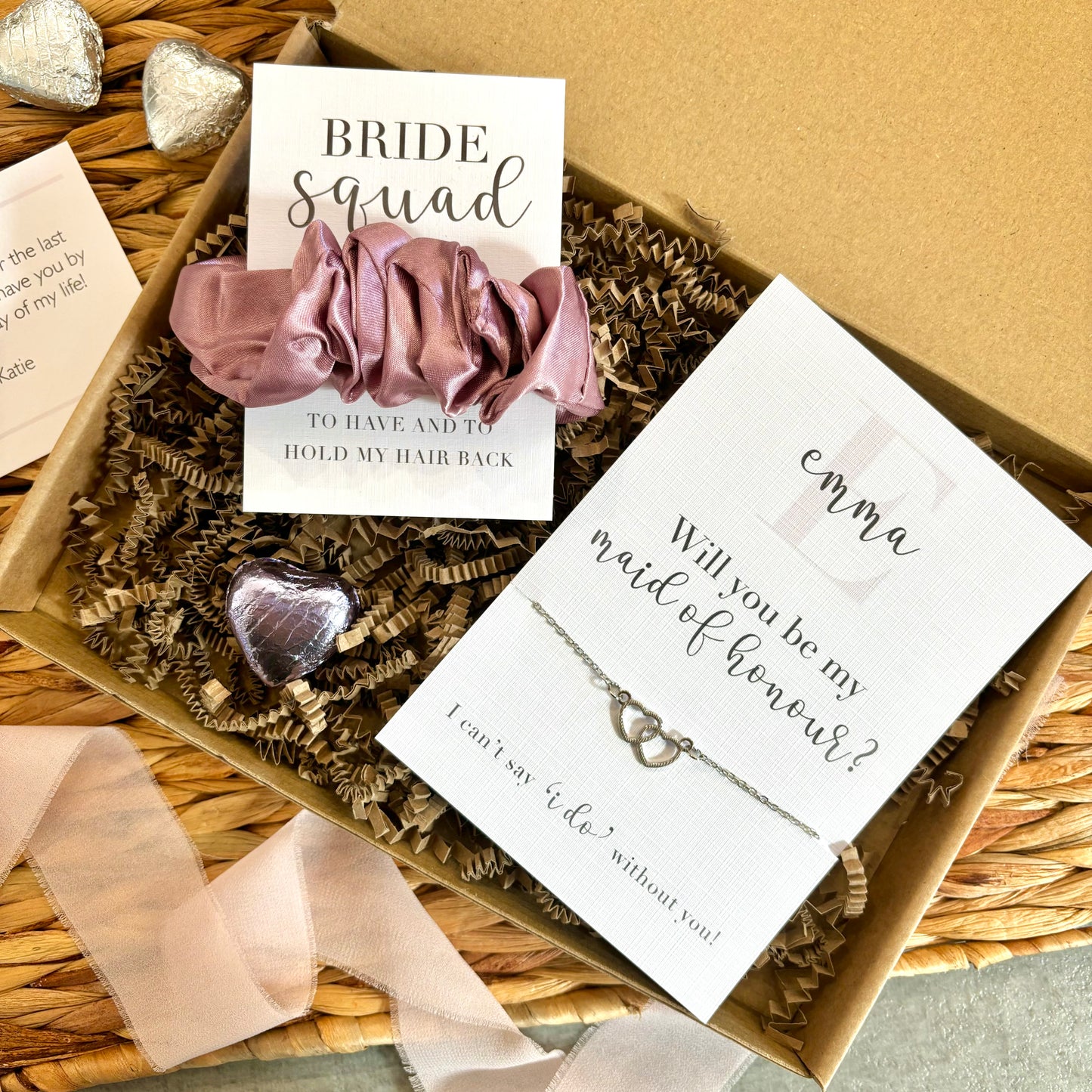 Bridal party proposal gift box - purple