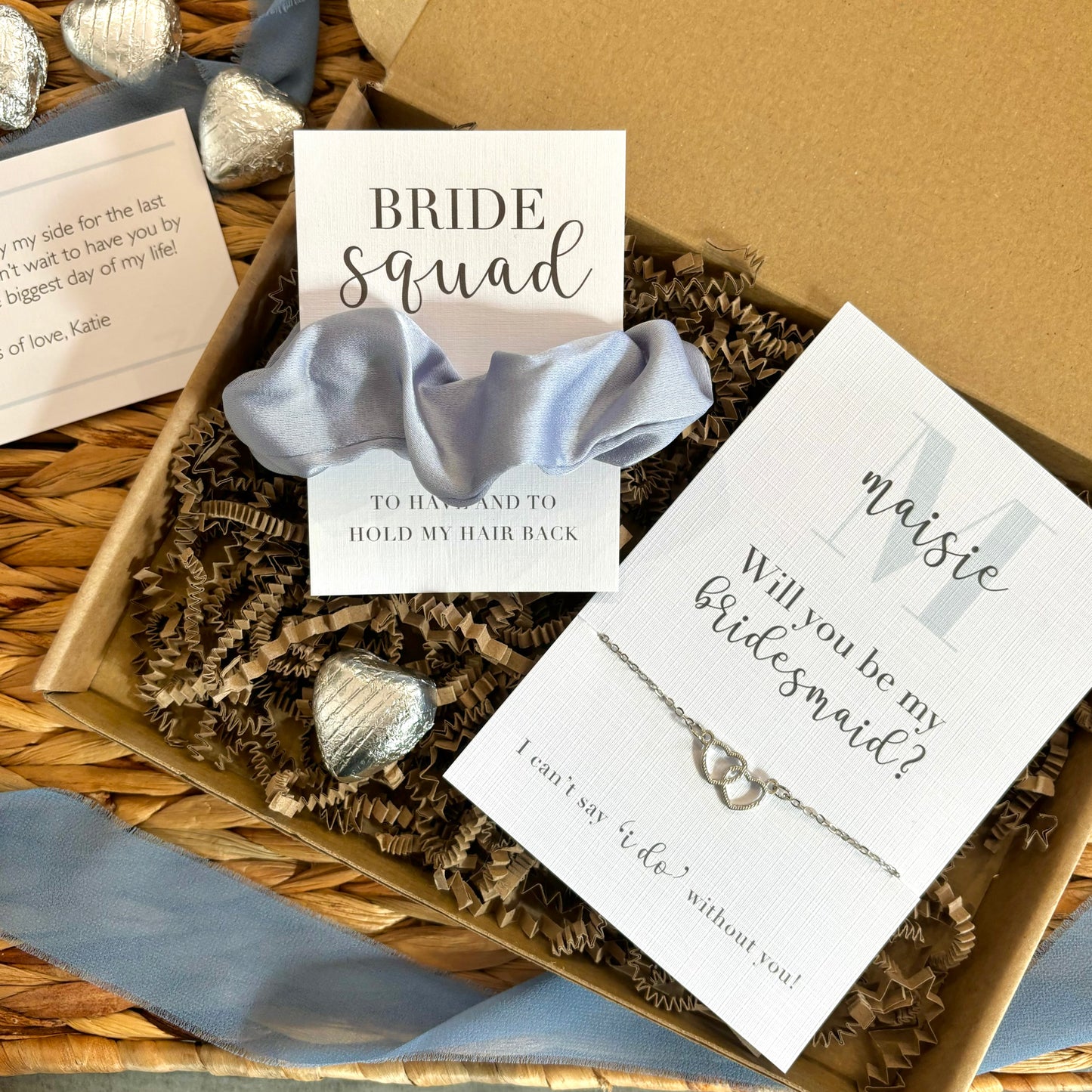 Bridal party proposal gift box - blue