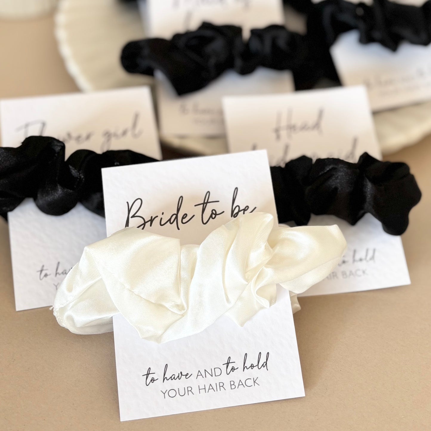 Black Hen Party Hair Scrunchies