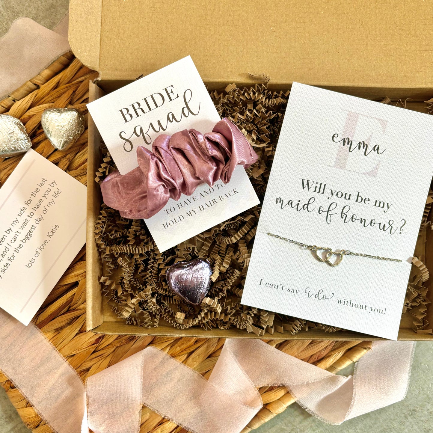 Bridal party proposal gift box - purple