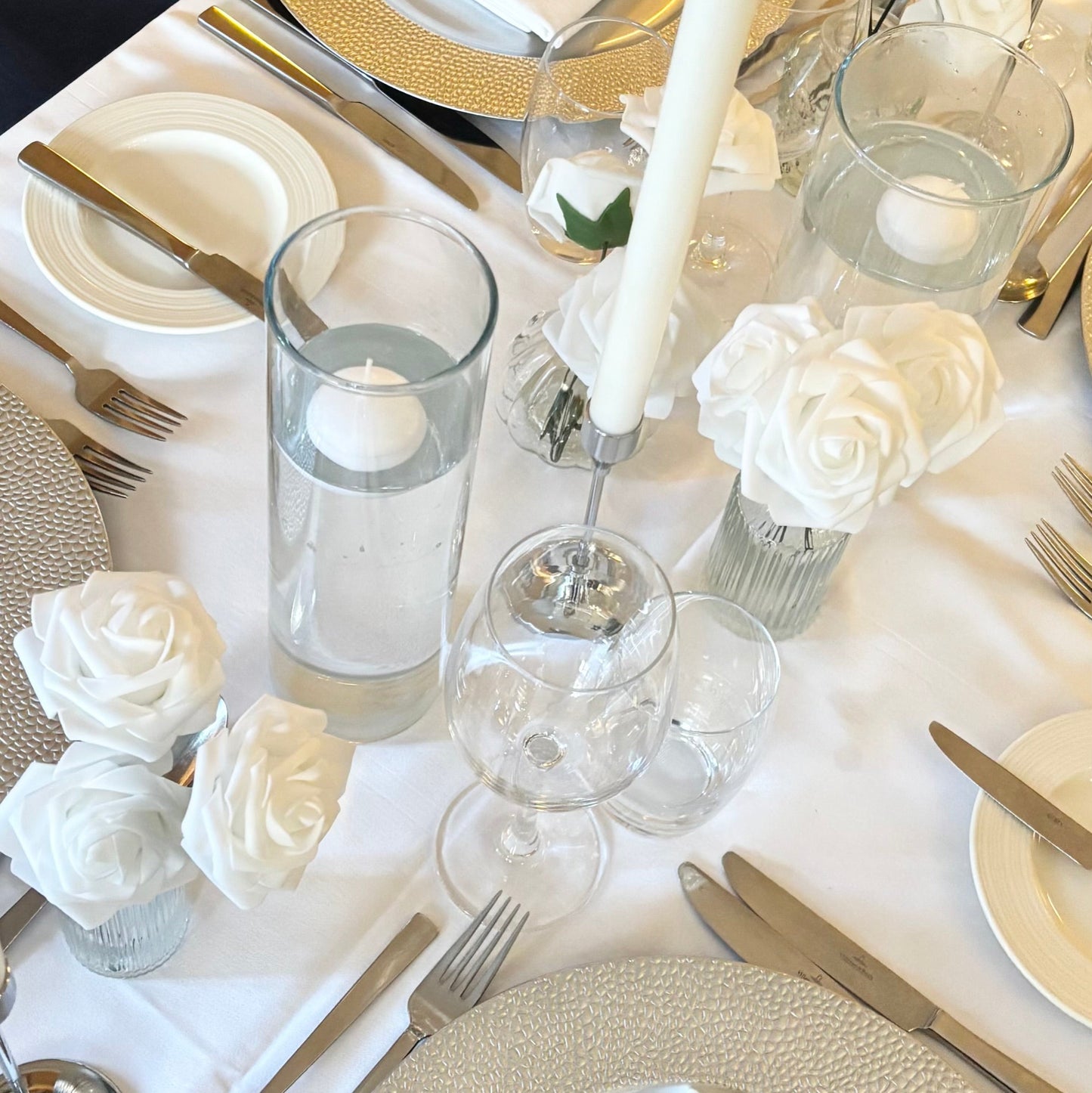 Glass Pillar or Floating Candle Holder