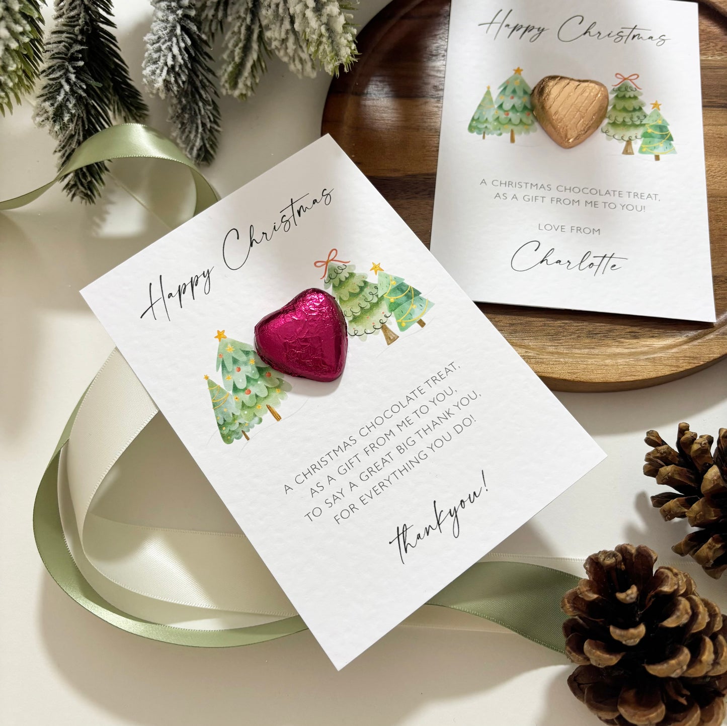 Personalised Christmas Tree Chocolate Gift | Teacher, Nursery & Children Gift