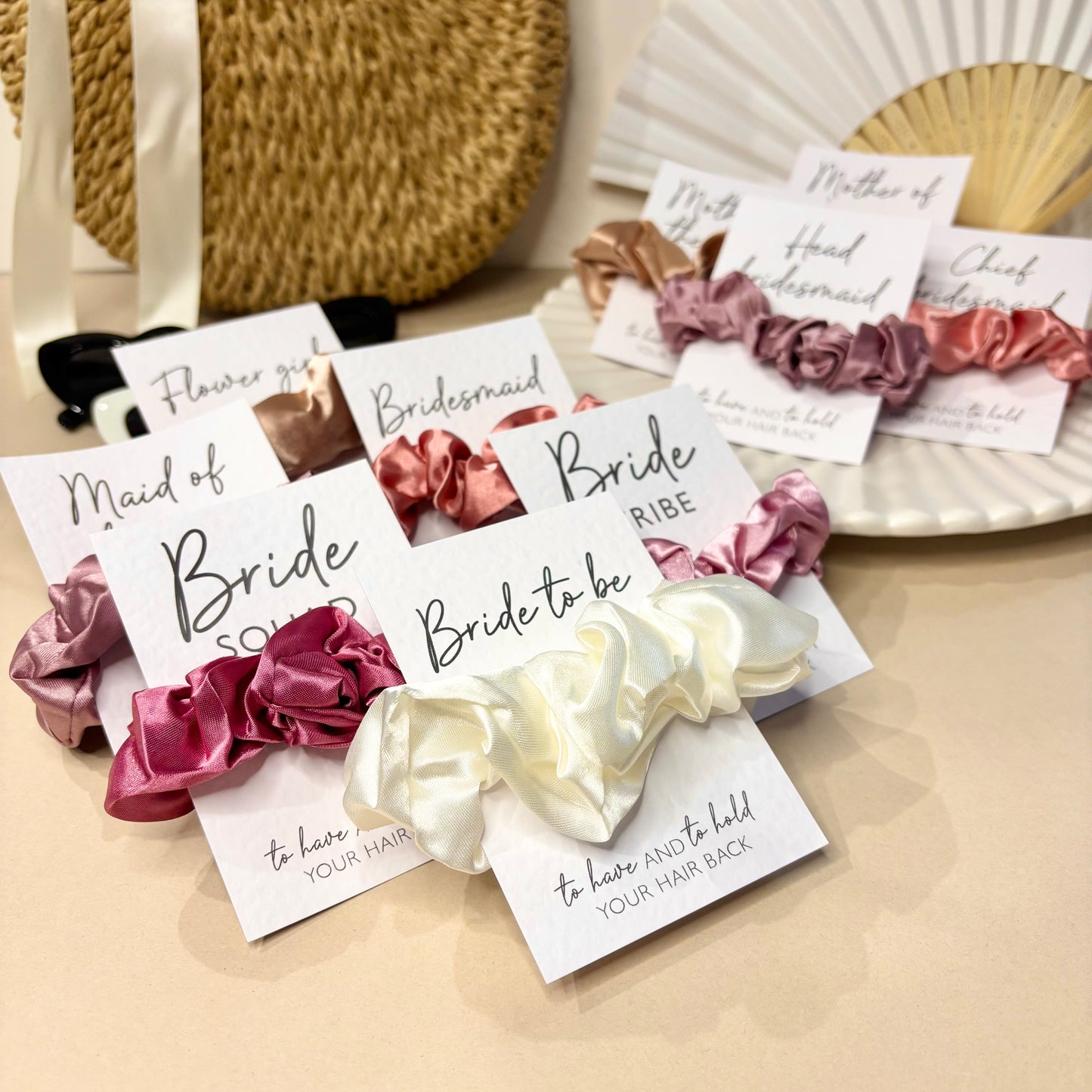 Pink Purple Mix Hen Party Hair Scrunchies