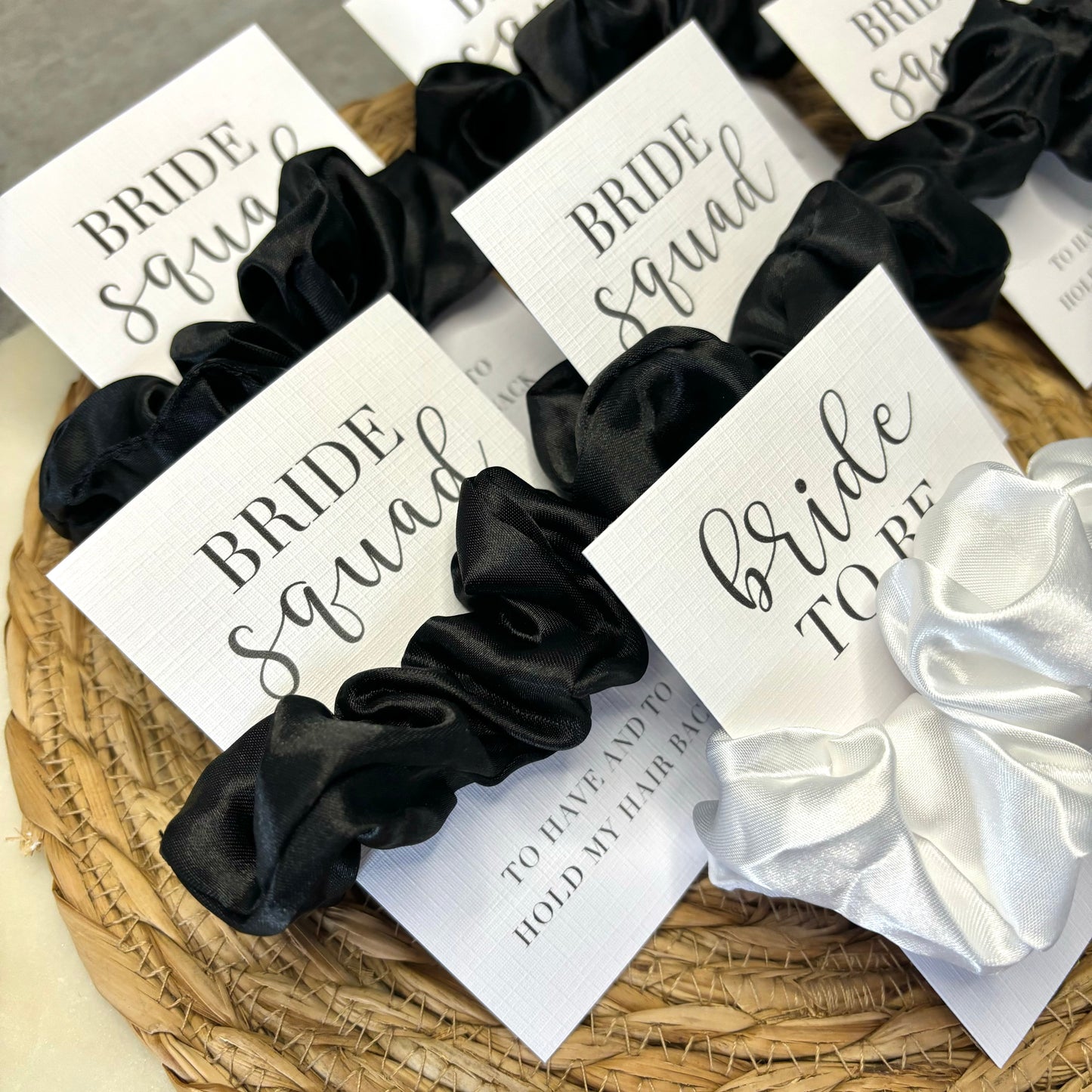 Hen Party Hair Scrunchies - Black