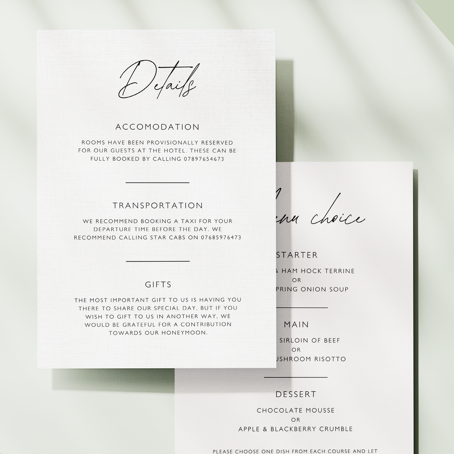 The Isla - Digital Template Luxury Wedding Invitation & Envelope