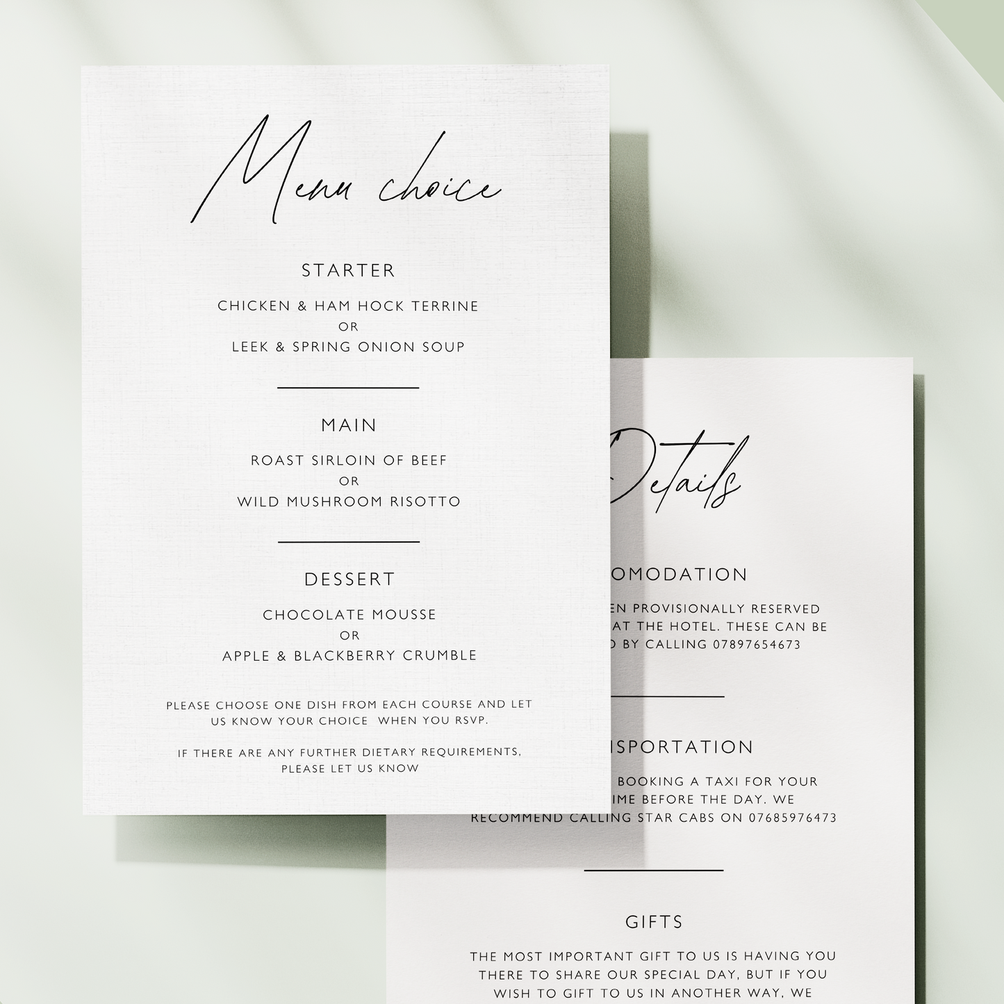 The Isla - Digital Template Luxury Wedding Invitation & Envelope