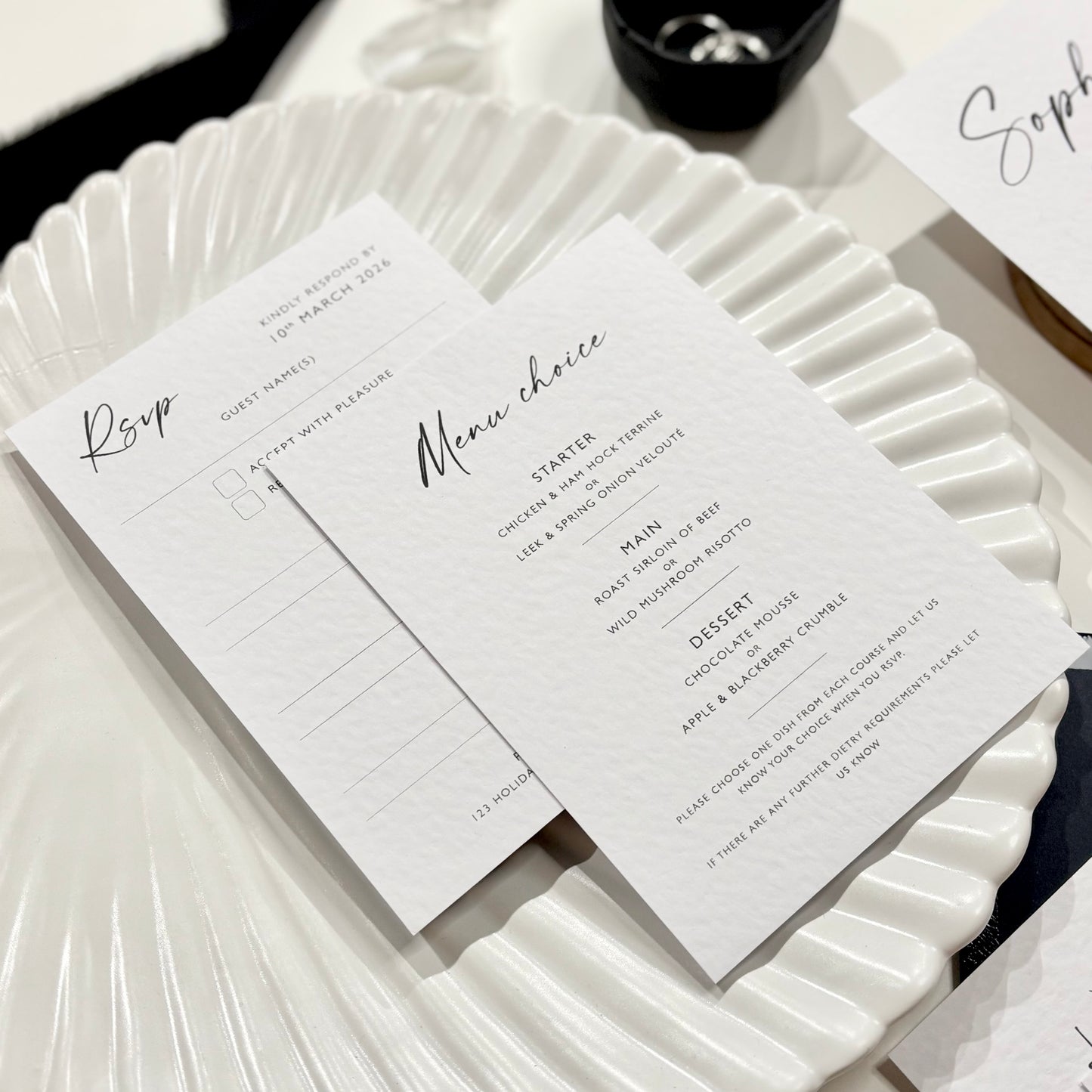 The Isla - RSVP (with menu choices) Card