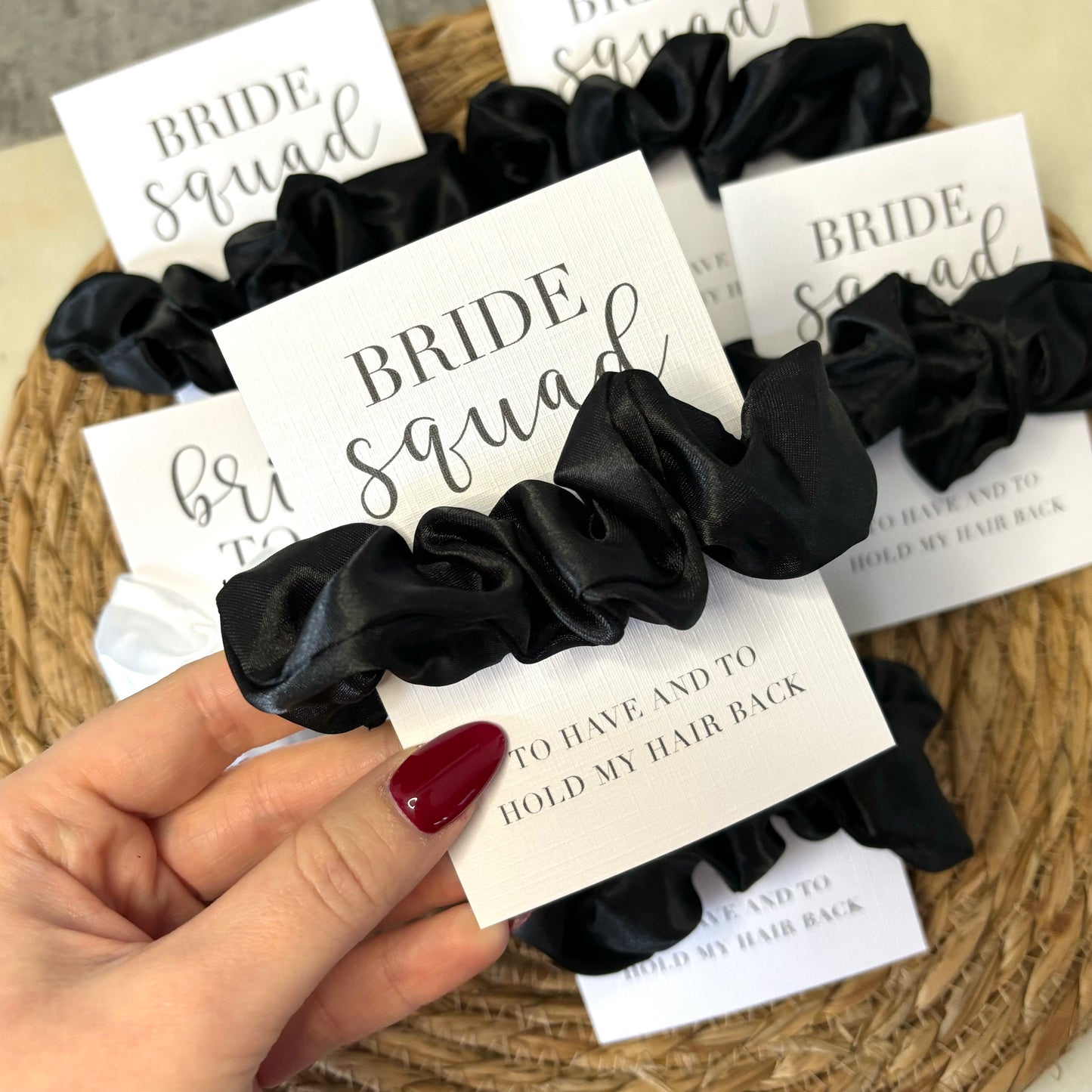 Hen Party Hair Scrunchies - Black