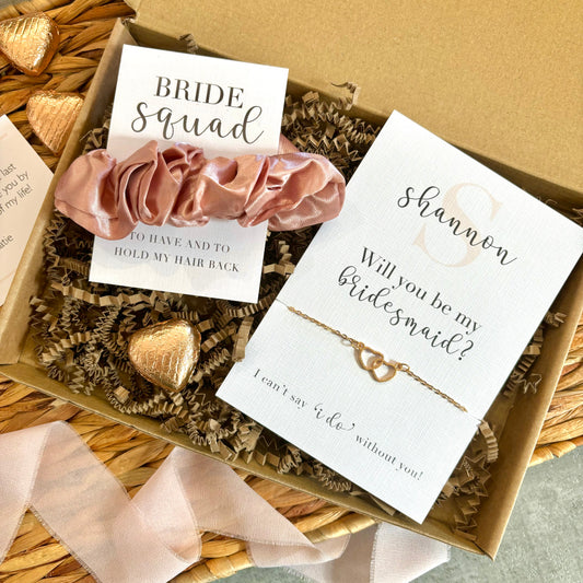 Bridal party proposal gift box - pink