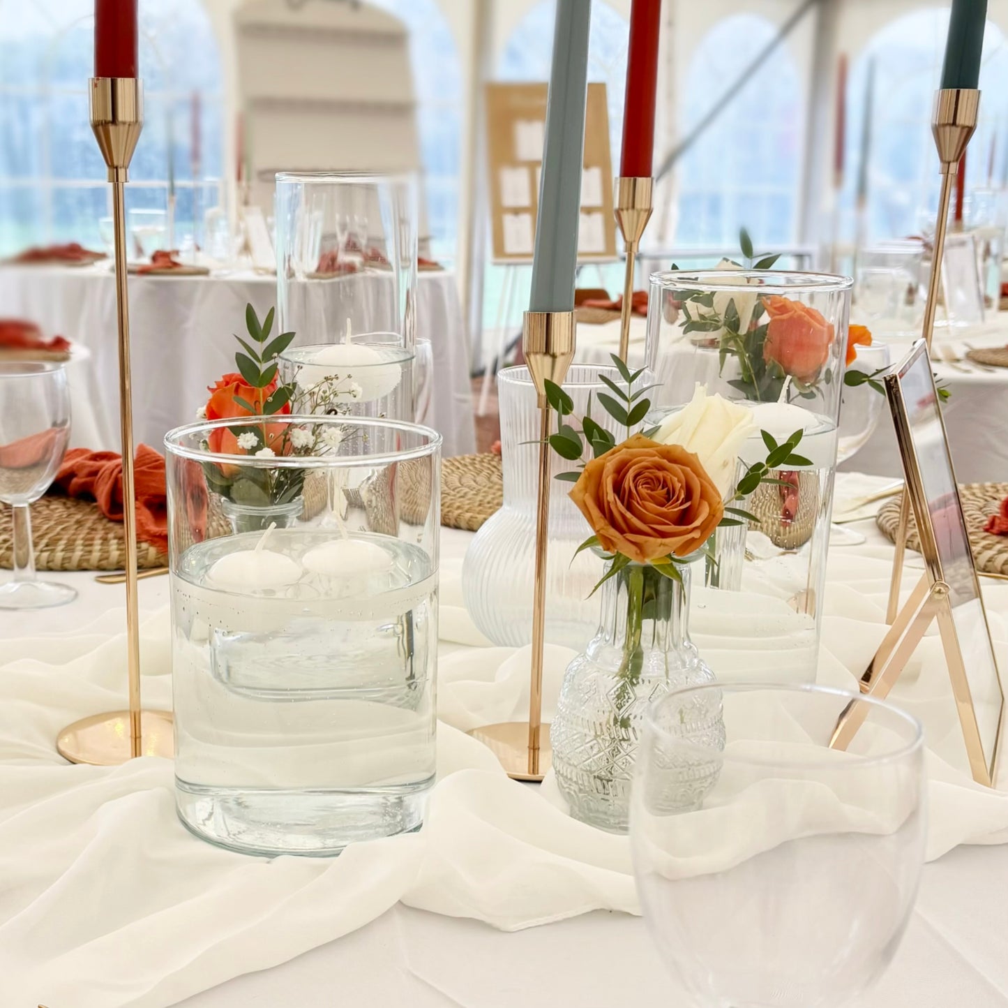 Glass Pillar or Floating Candle Holder