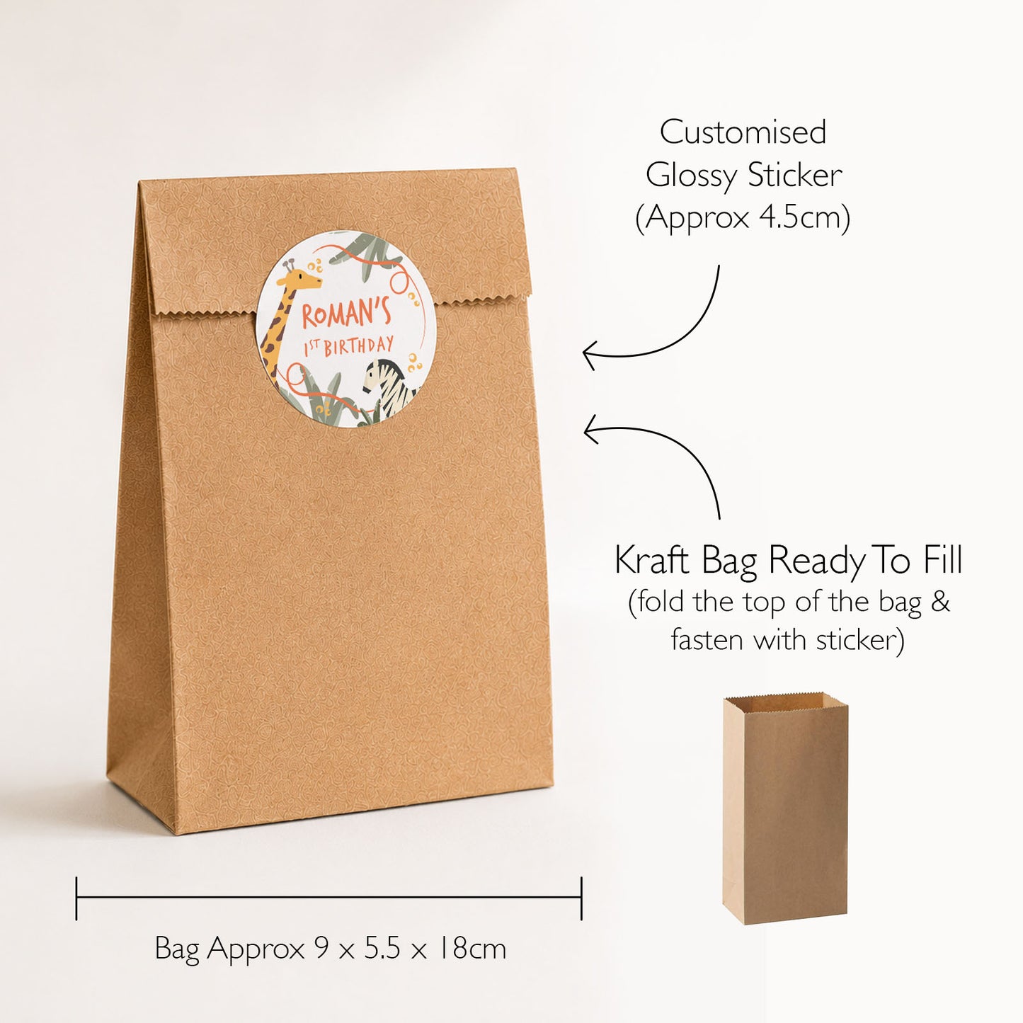 Safari Party Favour Bag Stickers Jungle Party Bag Stickers Safari Animal Party Stickers Jungle Party Favour Bags Animal Birthday Party Bags