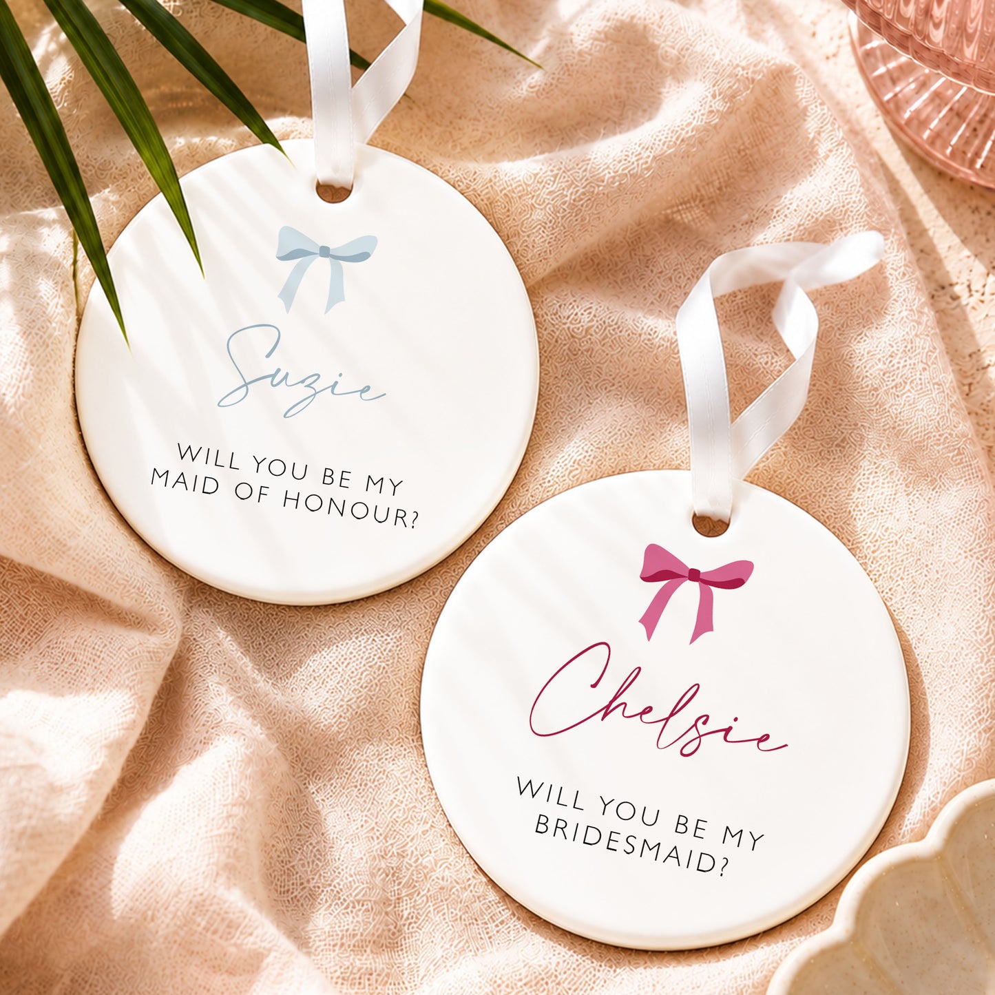 Personalised Bridesmaid Proposal Bauble, Will You Be My Bridesmaid Gift, Maid of Honour Proposal, Christmas Wedding Keepsake (Copy)