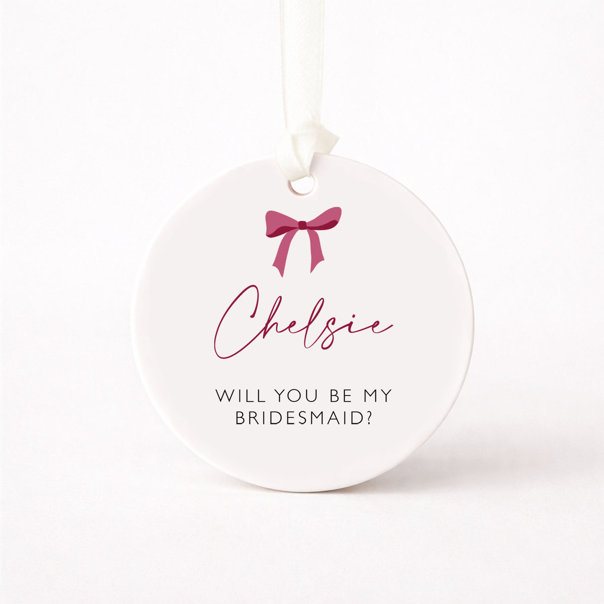 Personalised Bridesmaid Proposal Bauble, Will You Be My Bridesmaid Gift, Maid of Honour Proposal, Christmas Wedding Keepsake (Copy)