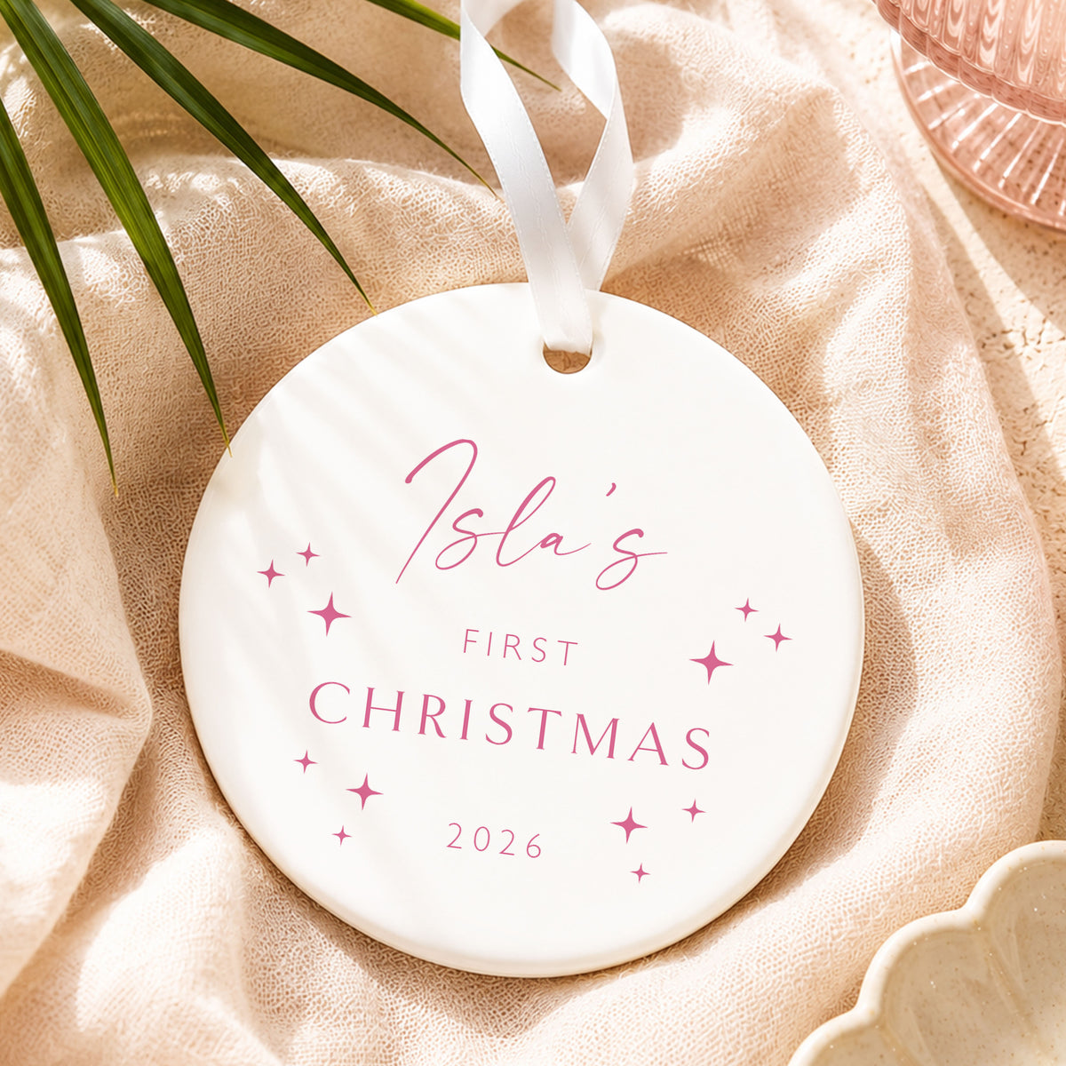 Personalised Baby’s First Christmas Bauble, New Baby Christmas Gift, First Christmas Ornament, Baby Keepsake, New Parents Gift