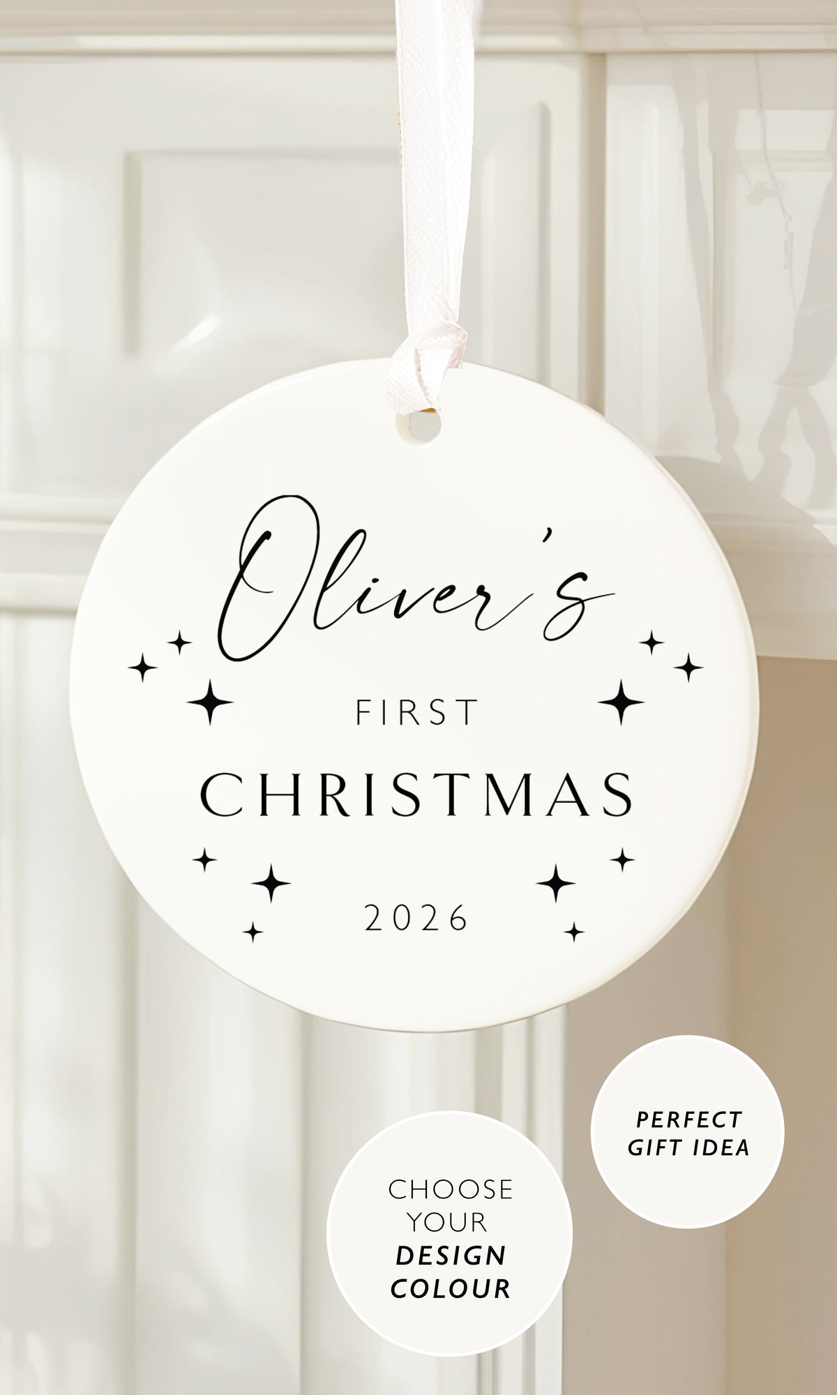 Personalised Baby’s First Christmas Bauble, New Baby Christmas Gift, First Christmas Ornament, Baby Keepsake, New Parents Gift