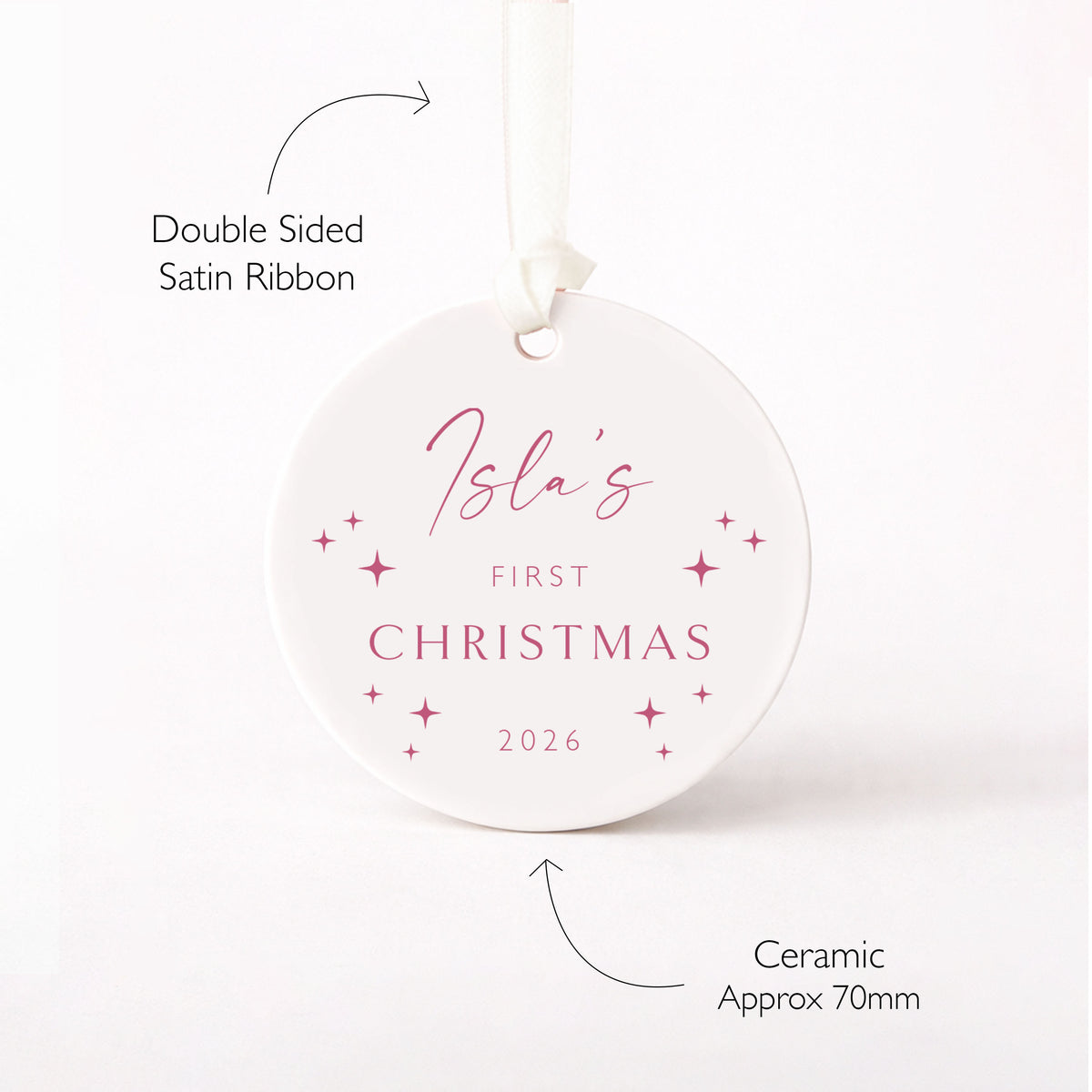 Personalised Baby’s First Christmas Bauble, New Baby Christmas Gift, First Christmas Ornament, Baby Keepsake, New Parents Gift