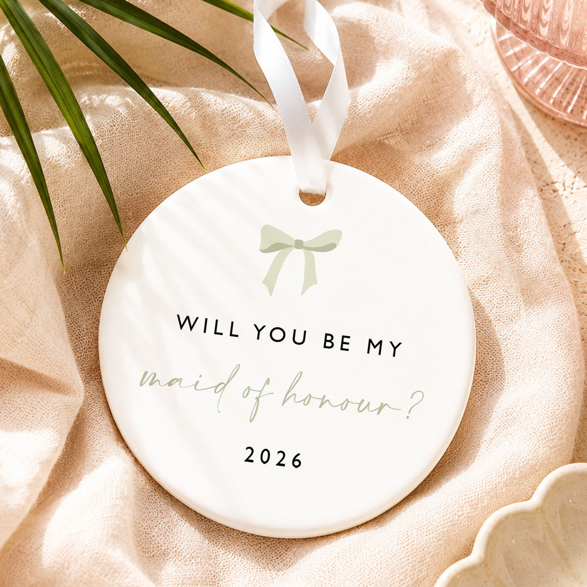 Personalised Bridesmaid Proposal Bauble, Will You Be My Bridesmaid Gift, Maid of Honour Proposal, Christmas Wedding Keepsake