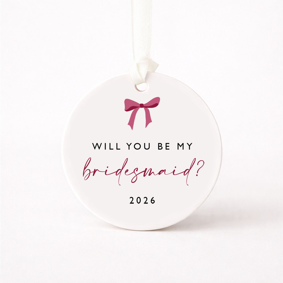 Personalised Bridesmaid Proposal Bauble, Will You Be My Bridesmaid Gift, Maid of Honour Proposal, Christmas Wedding Keepsake