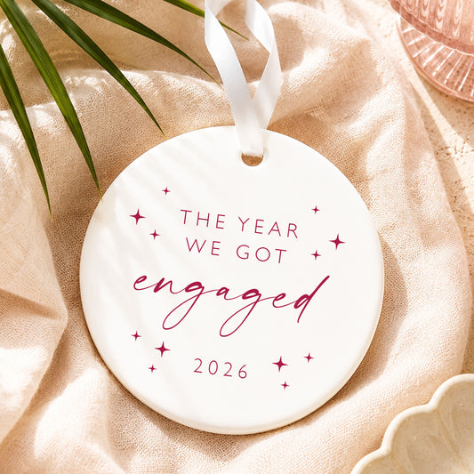 Personalised Engagement Christmas Bauble, First Christmas Engaged Ornament, Engagement Gift for Couple, Bride to Be Christmas Keepsake (Copy) (Copy) (Copy)