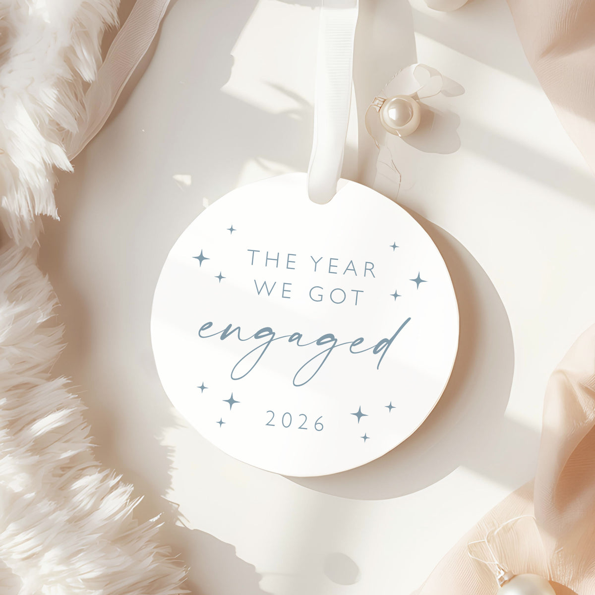 Personalised Engagement Christmas Bauble, First Christmas Engaged Ornament, Engagement Gift for Couple, Bride to Be Christmas Keepsake (Copy) (Copy)