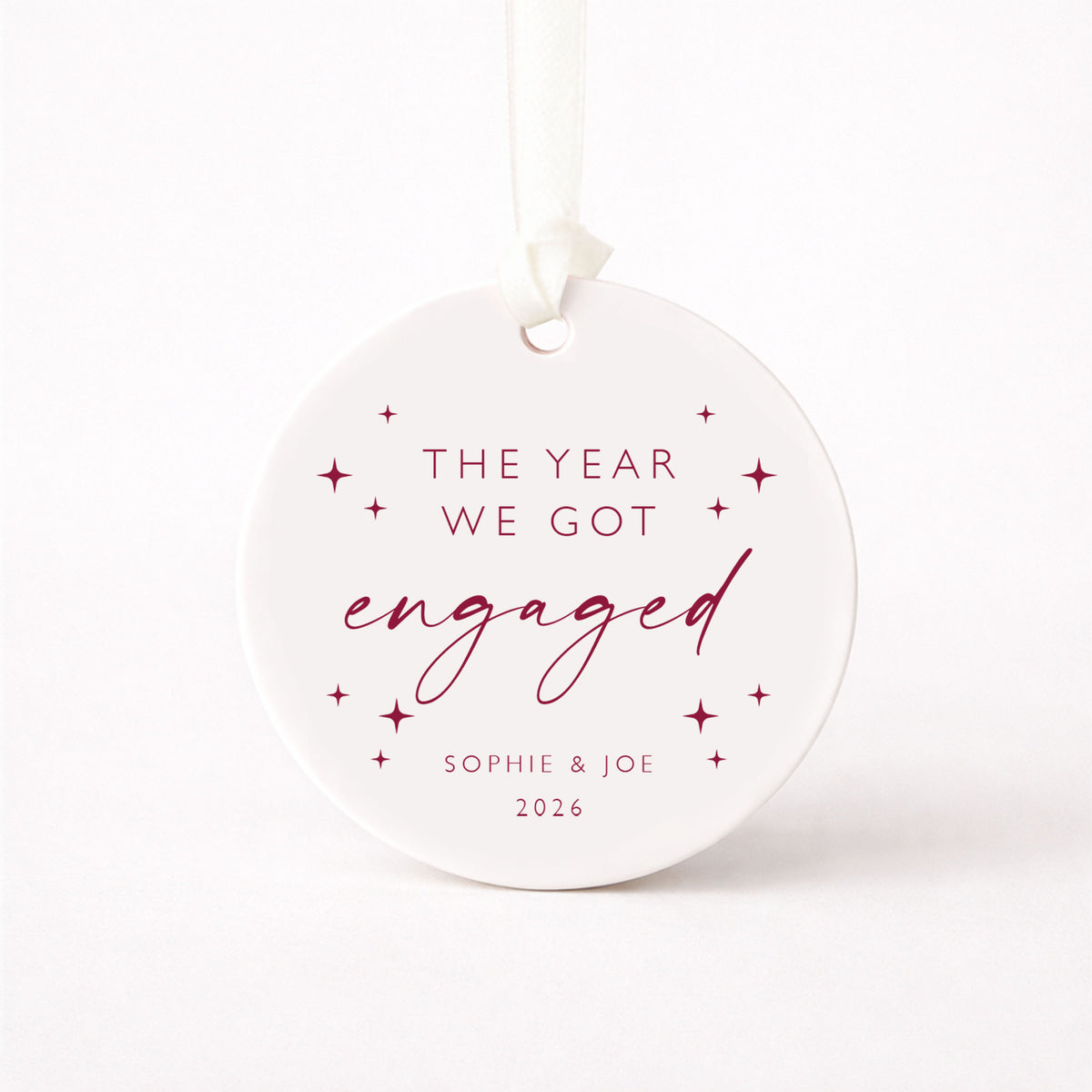 Personalised Engagement Christmas Bauble, First Christmas Engaged Ornament, Engagement Gift for Couple, Bride to Be Christmas Keepsake (Copy) (Copy)