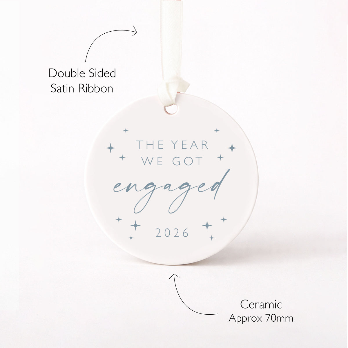 Personalised Engagement Christmas Bauble, First Christmas Engaged Ornament, Engagement Gift for Couple, Bride to Be Christmas Keepsake (Copy) (Copy)