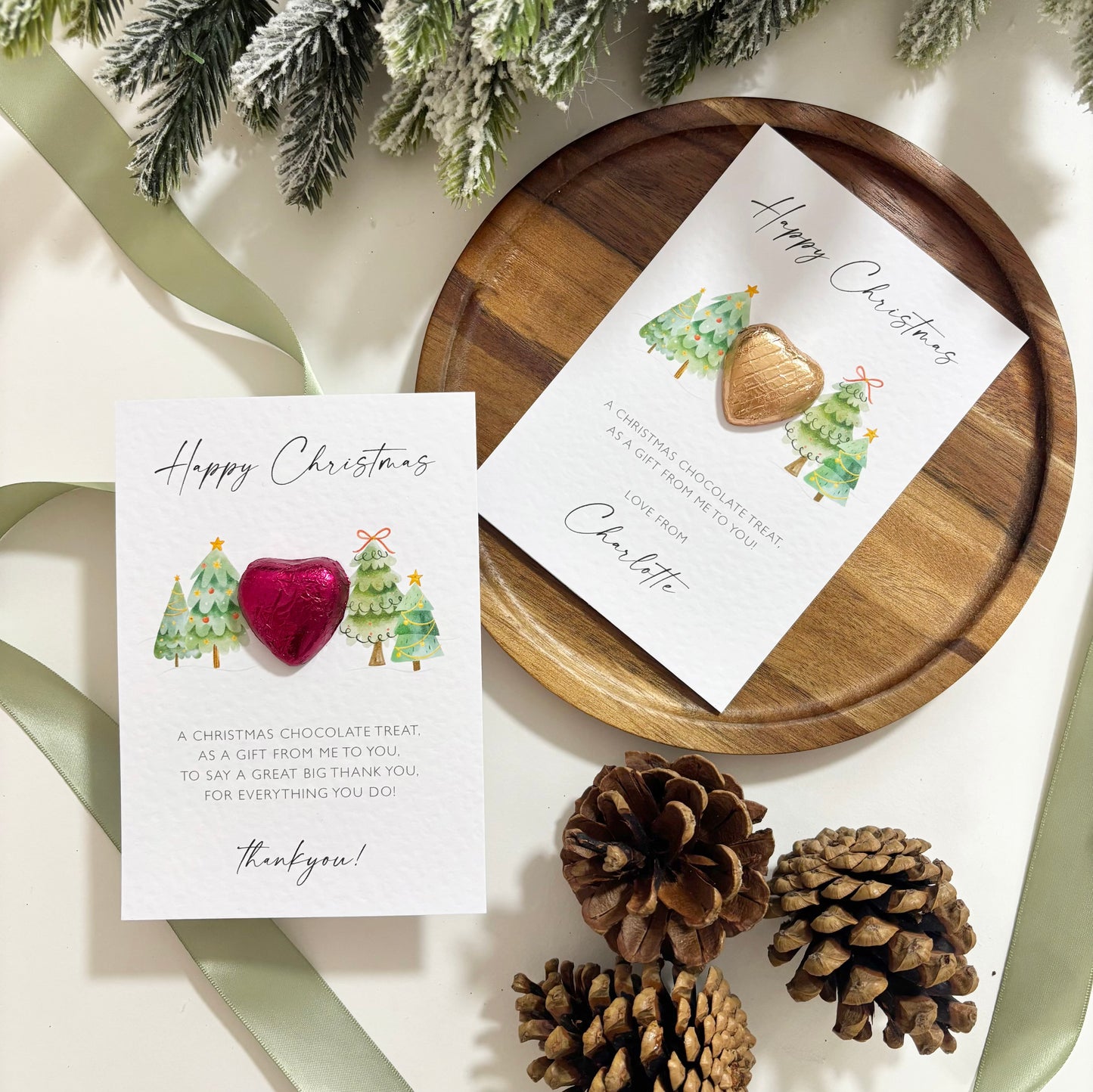 Personalised Christmas Tree Chocolate Gift | Teacher, Nursery & Children Gift