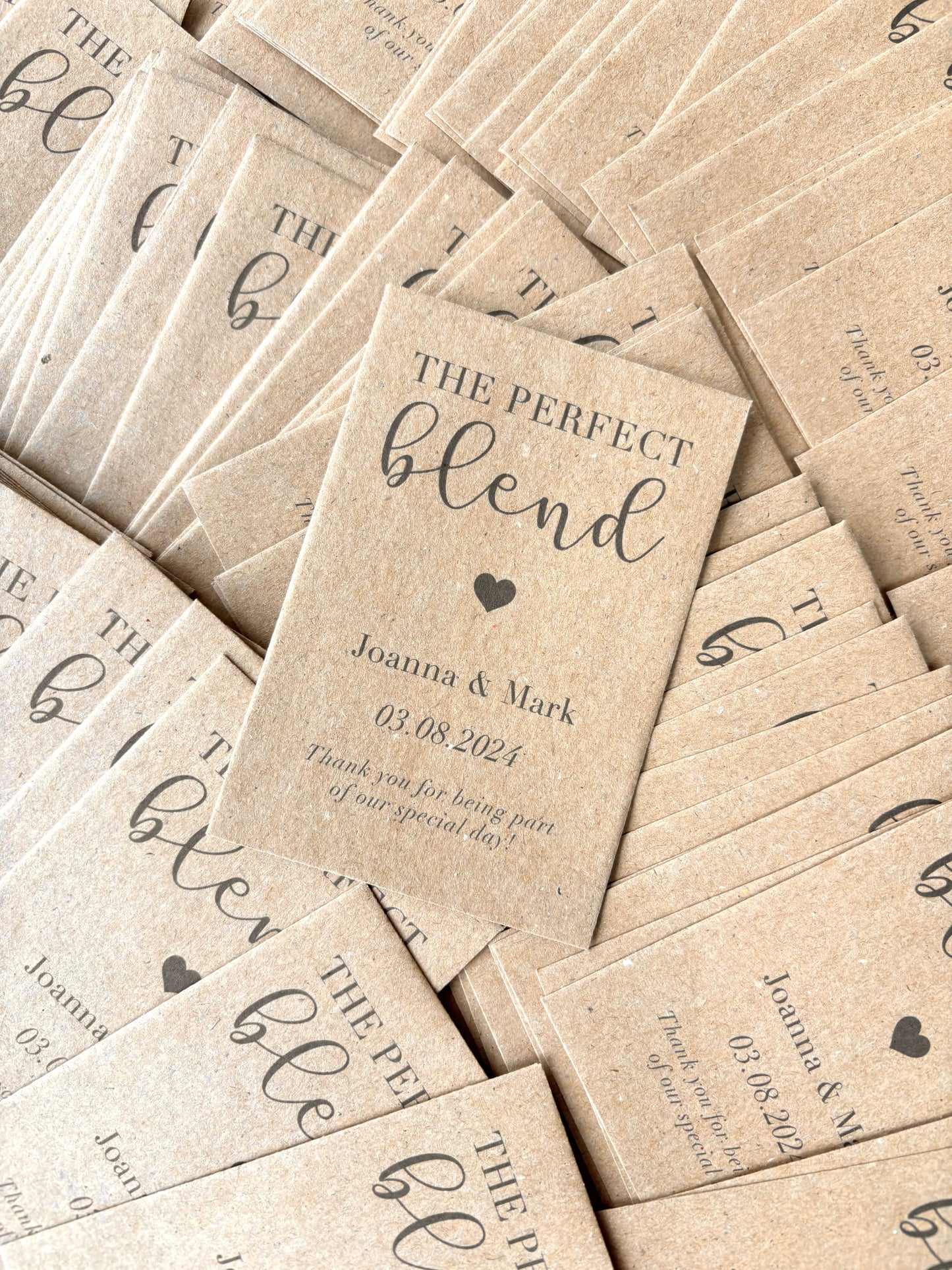 The Perfect Blend Personalised Tea or Coffee Envelope Favours