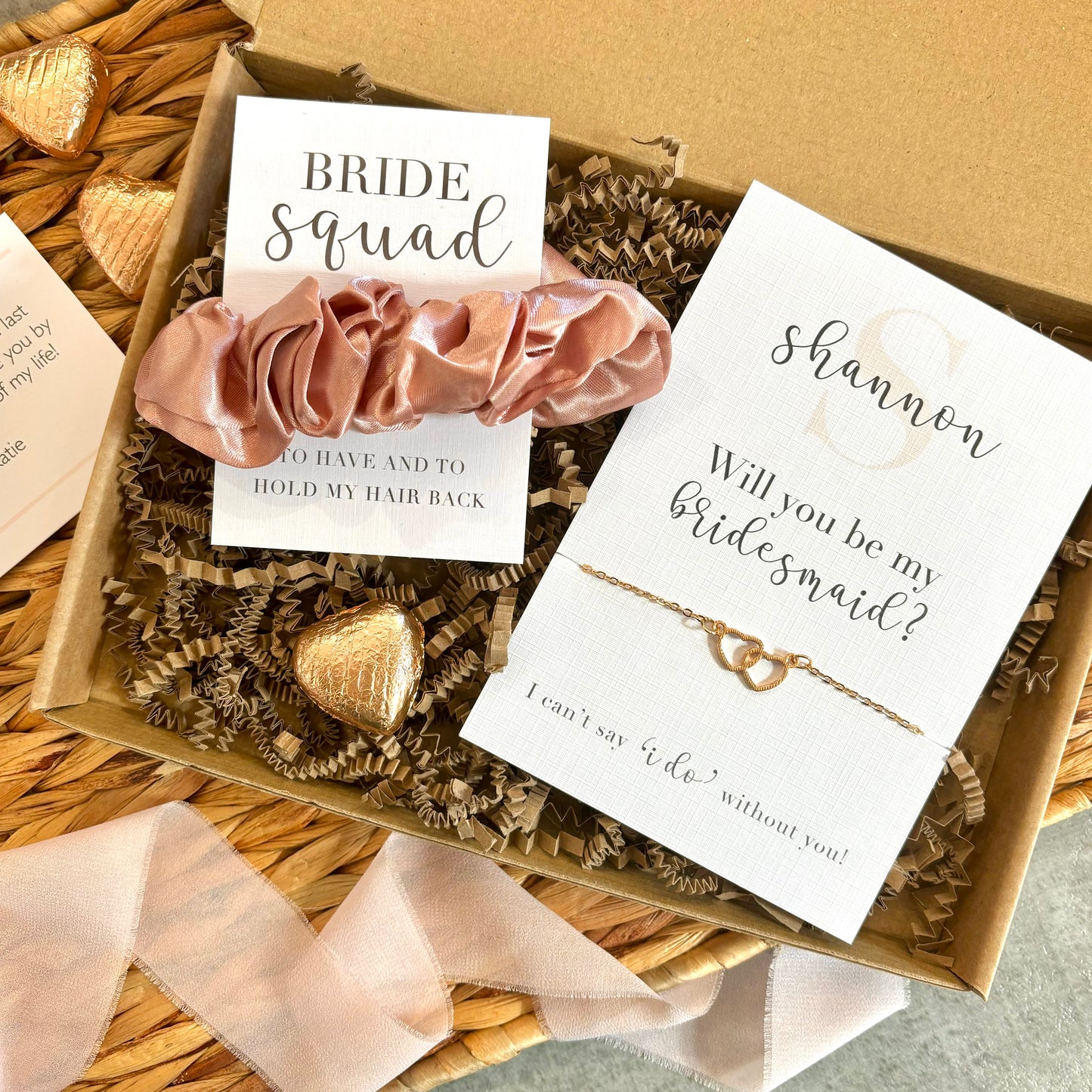 Bridal party proposal gift box - pink