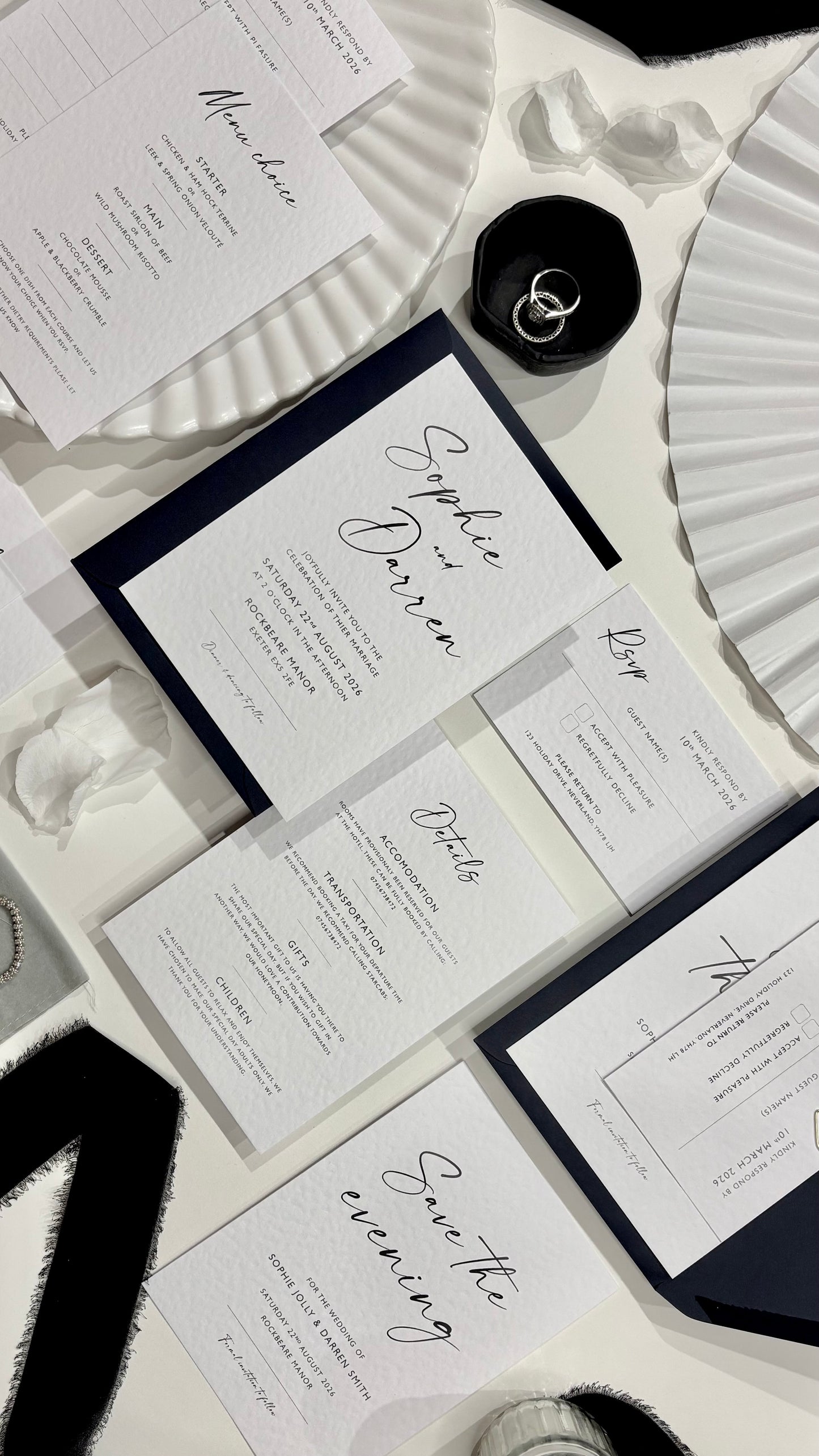 The Isla - Luxury Wedding Save the Date & Envelope