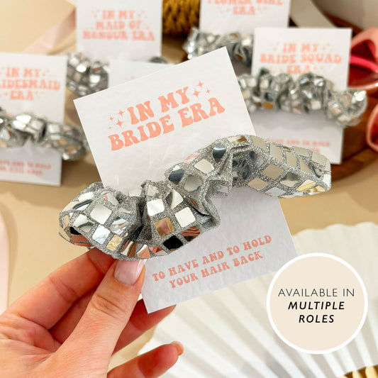 Hen Do Scrunchie Favours Disco Bride Era  Hen Party Bags and Gifts  Personalised Hair Tie Favours for Bride Tribe & Bride Squad