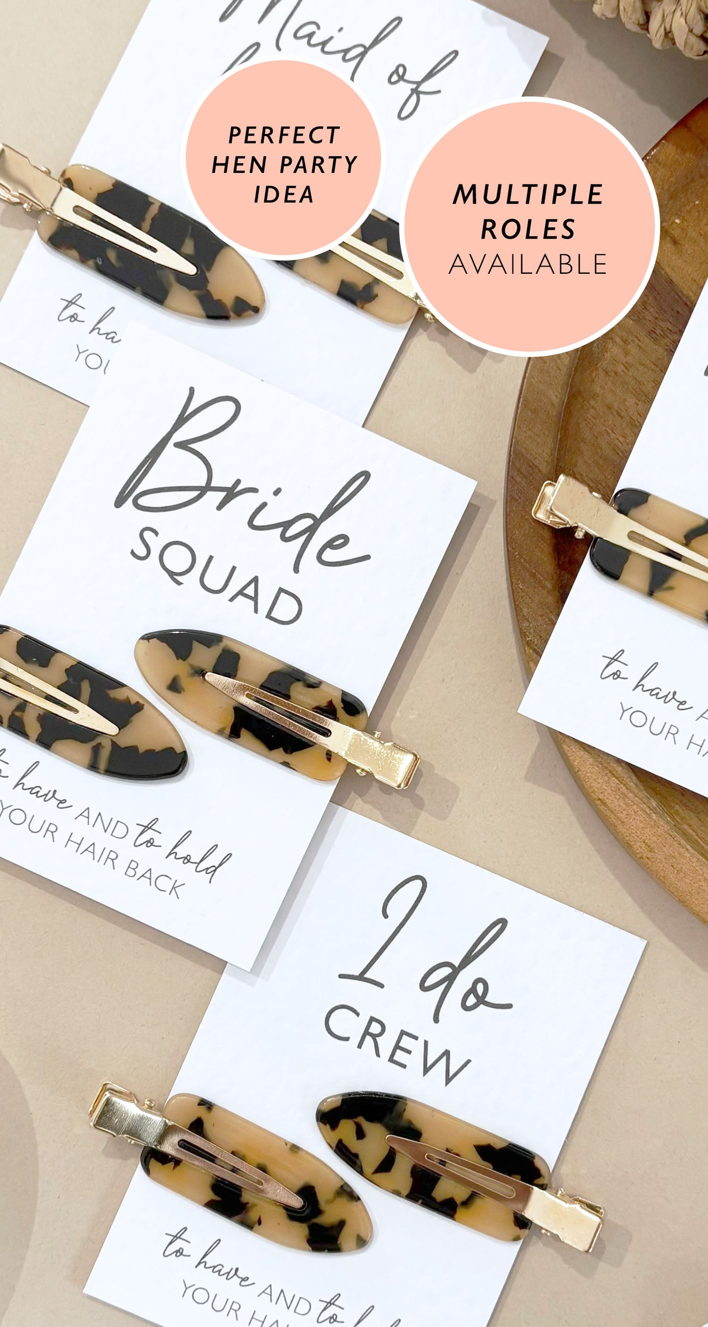 Hen Party Bag Filler Hair Favour Clips Bride Squad Accessories Personalised Hen Do Bag Fillers Beide Tribe Leopard Print